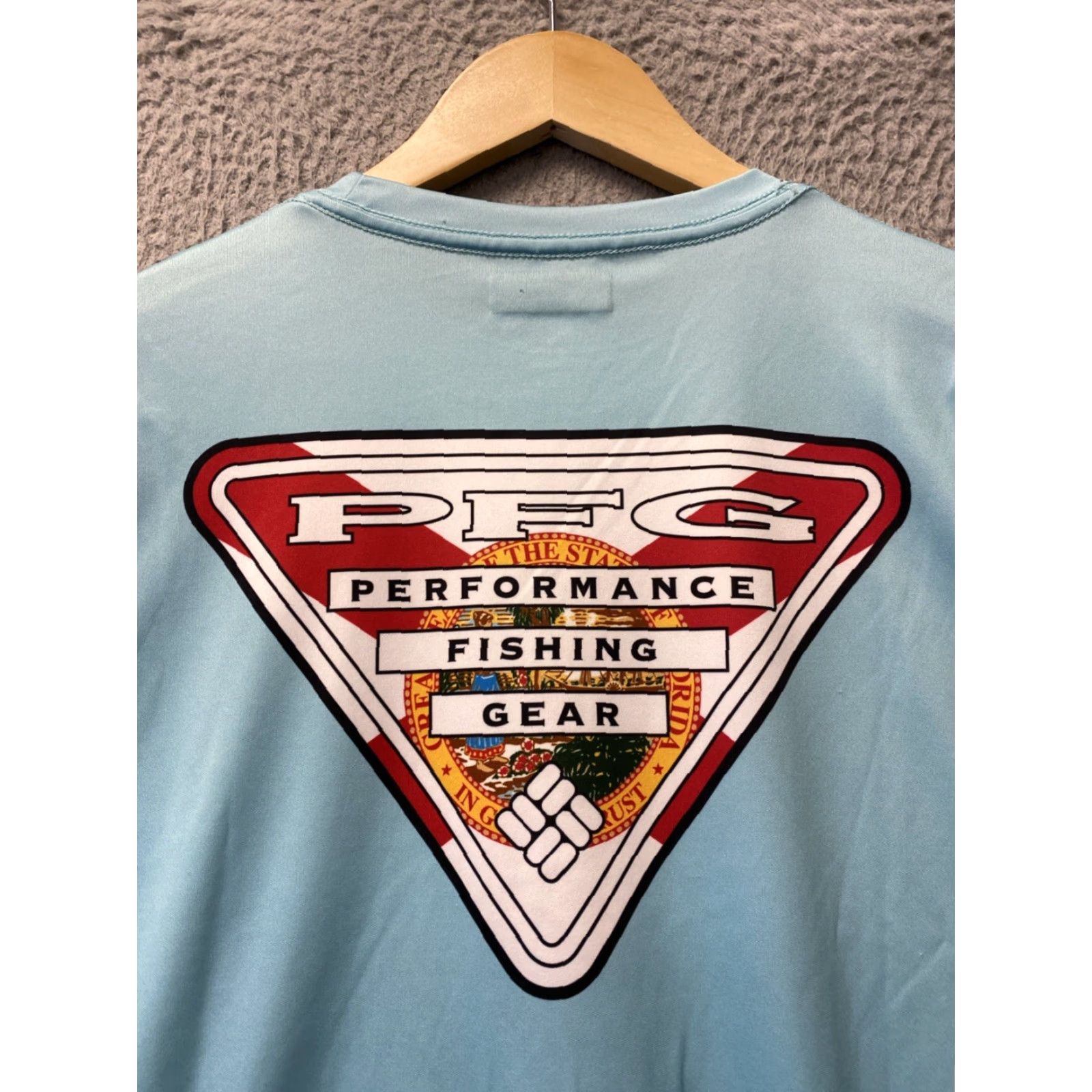 Spell Columbia Logo Spell Out Turquoise Running Sports Shirt Men's L/S Tee XS 141-25 Jewelry? Size US XS / EU 42 / 0 - 7 Thumbnail