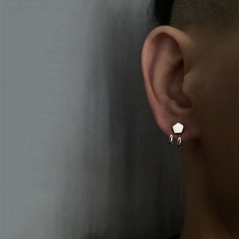 Jewelry × Sterling Silver New Design Earrings One Pairs Chrome Jewelry Size ONE SIZE - 4 Thumbnail