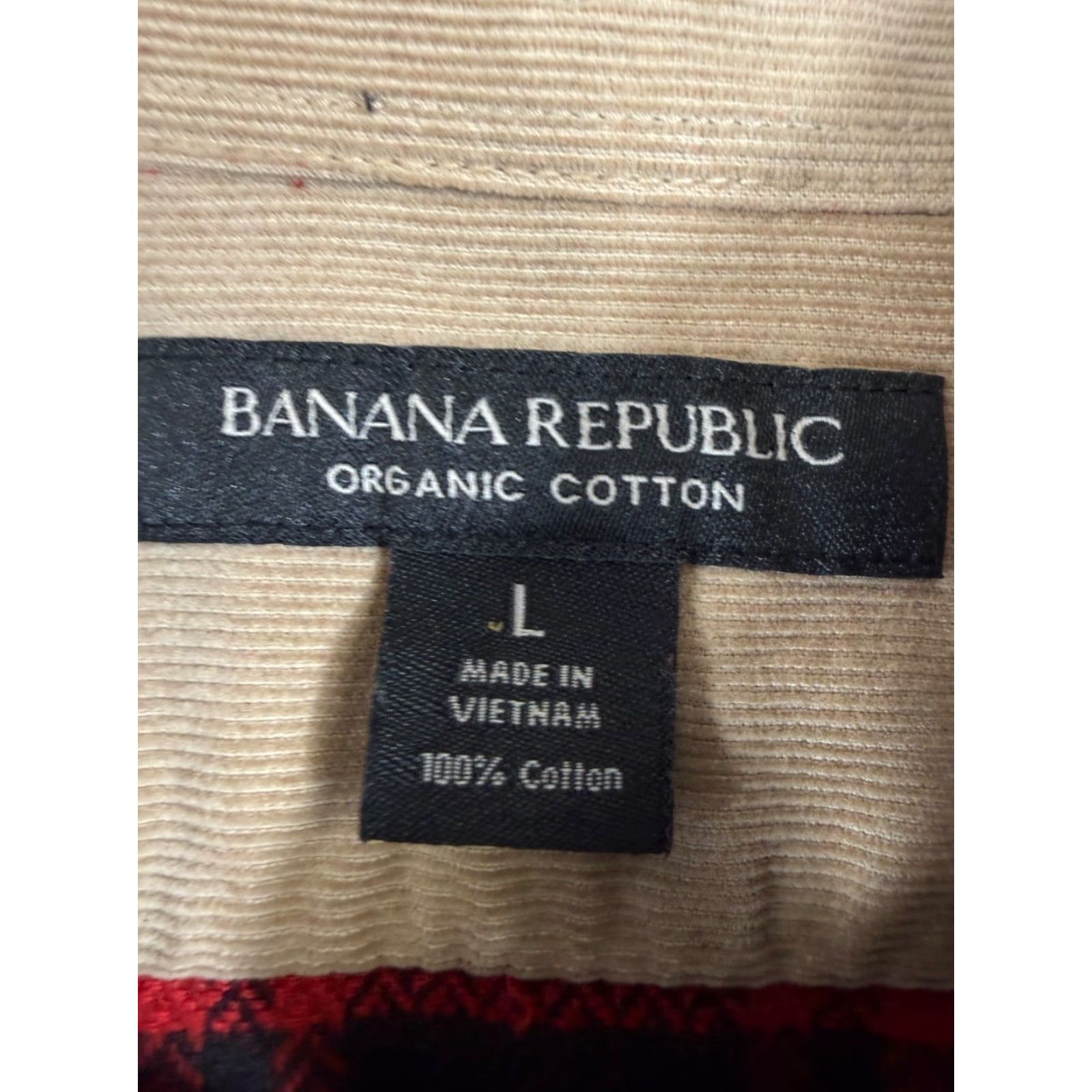 Banana Republic VINTAGE Banana Republic Shirt Mens L Red Black Plaid Flannel Button-Up Long Sleeve — Outdoor Pockets, Casual, Travel, 47 Chest, Regular Fit Size US L / EU 52-54 / 3 - 5 Thumbnail