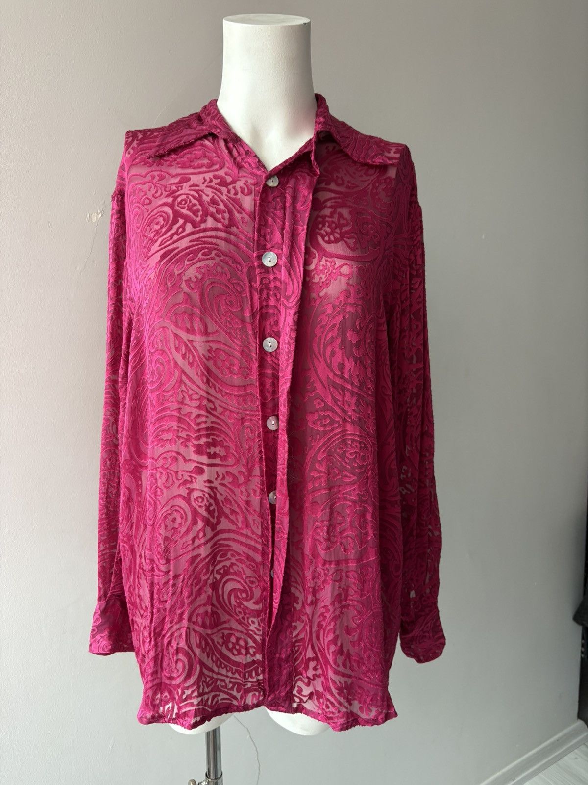 Vintage Silk and Cashmere shirt Size XL / US 12-14 / IT 48-50 - 10 Thumbnail