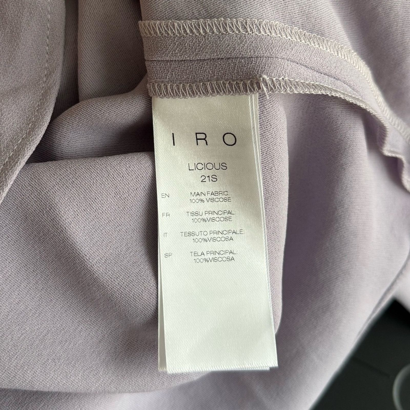 Iro IRO Lavender V-Neck Blouse NWT Size L / US 10 / IT 46 - 5 Thumbnail
