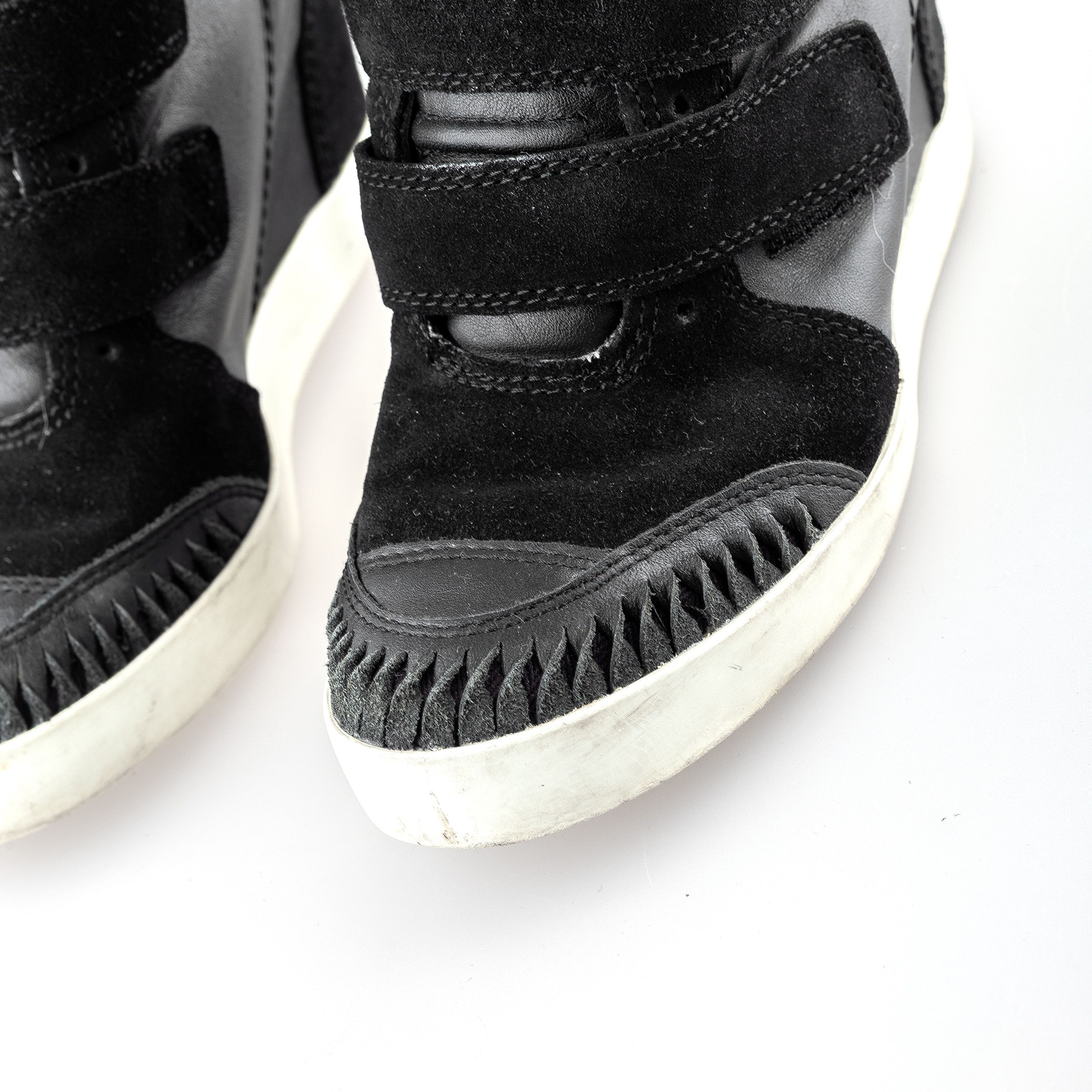 Diesel Diesel Black Leather Vintage Wedge Sneakers (37 EU) Size US 6 / IT 36 - 6 Thumbnail