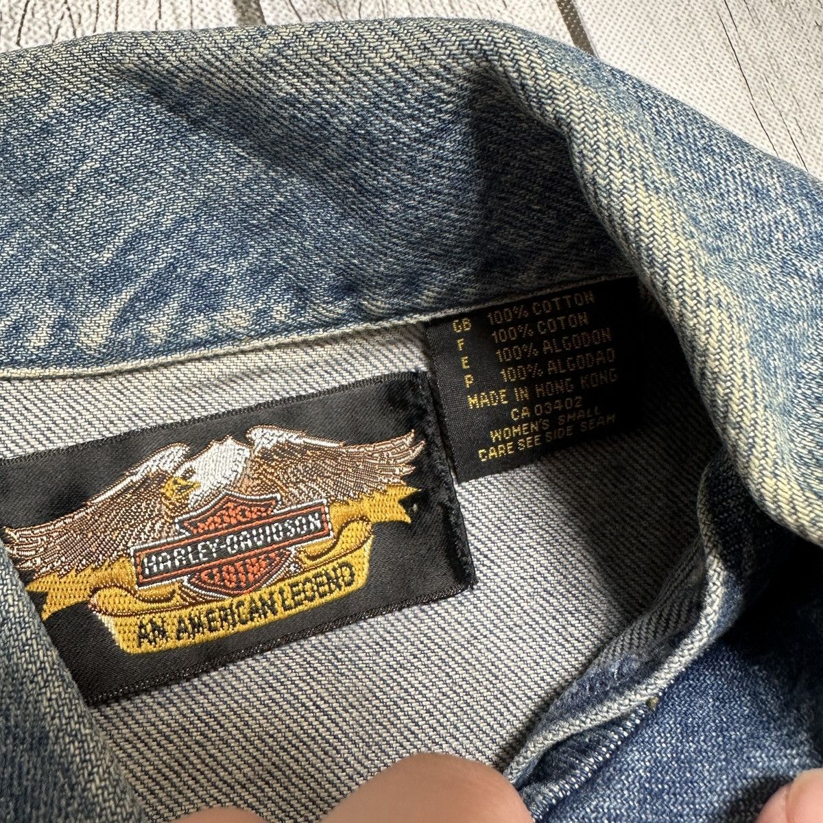Harley Davidson × Vintage Vintage Harley Davidson denim jacket Size S / US 4 / IT 40 - 5 Thumbnail