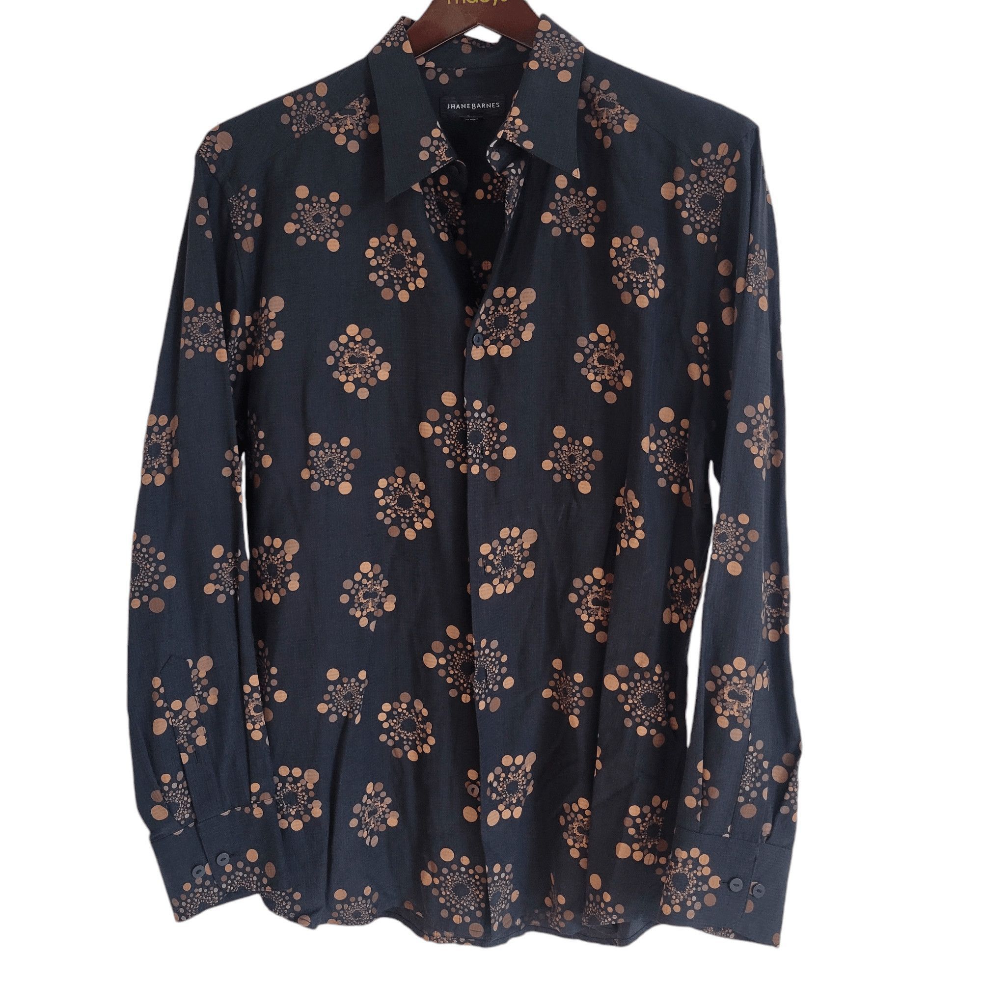 JHane Barnes Geometric LongSleeve Shirt Men. Large. Pre-owne