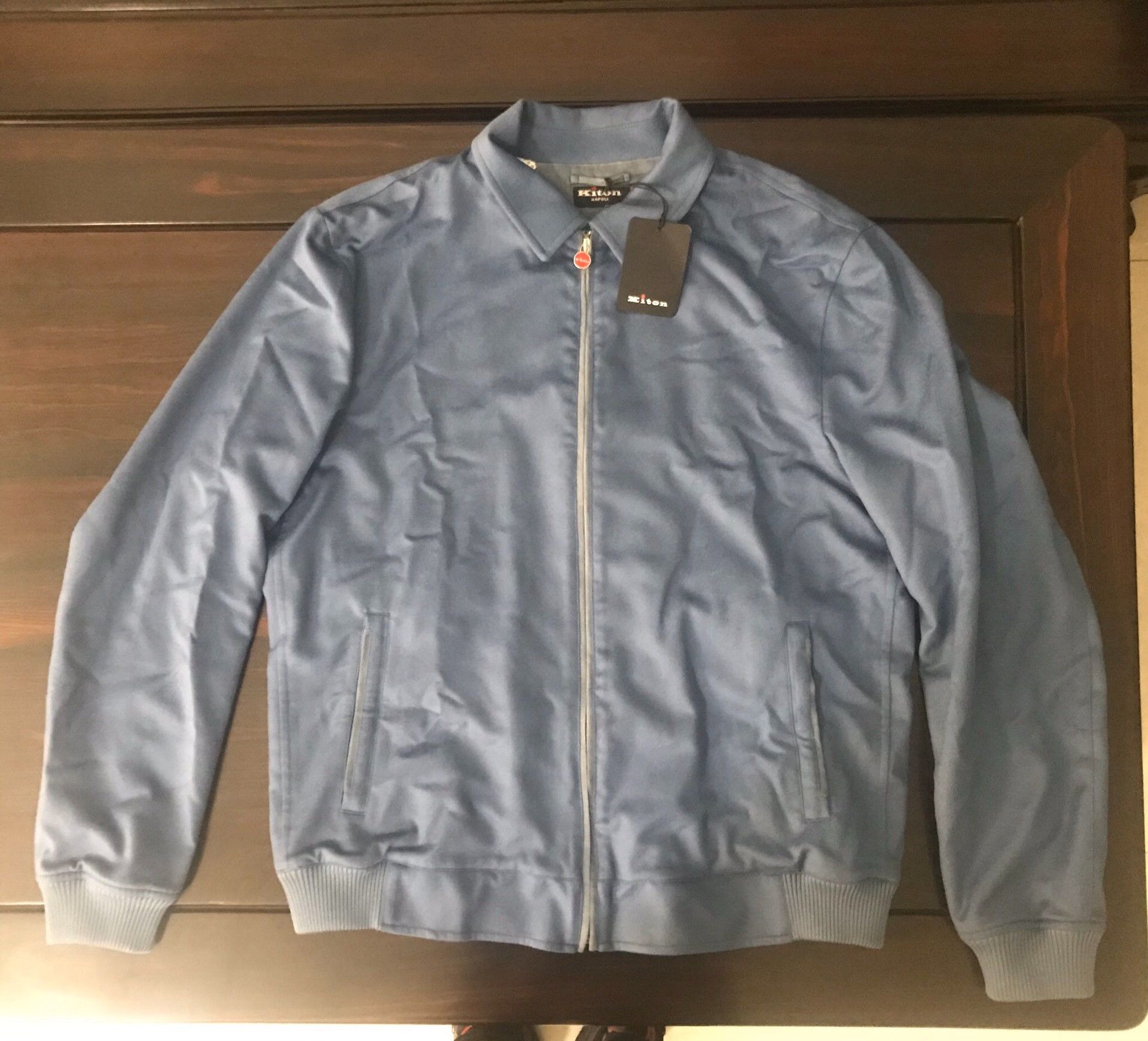 Kiton new kiton cashmere jacket in light blue Size US L / EU 52-54 / 3 - 1 Thumbnail