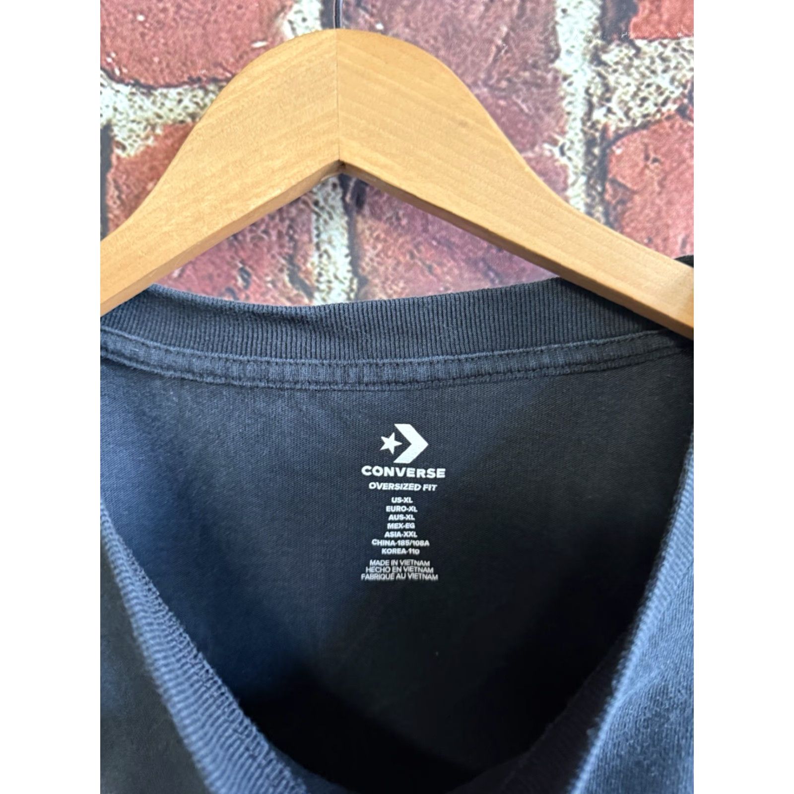 Converse Converse Mens Black Short Sleeve T-Shirt XL Oversized Size US XL / EU 56 / 4 - 3 Thumbnail