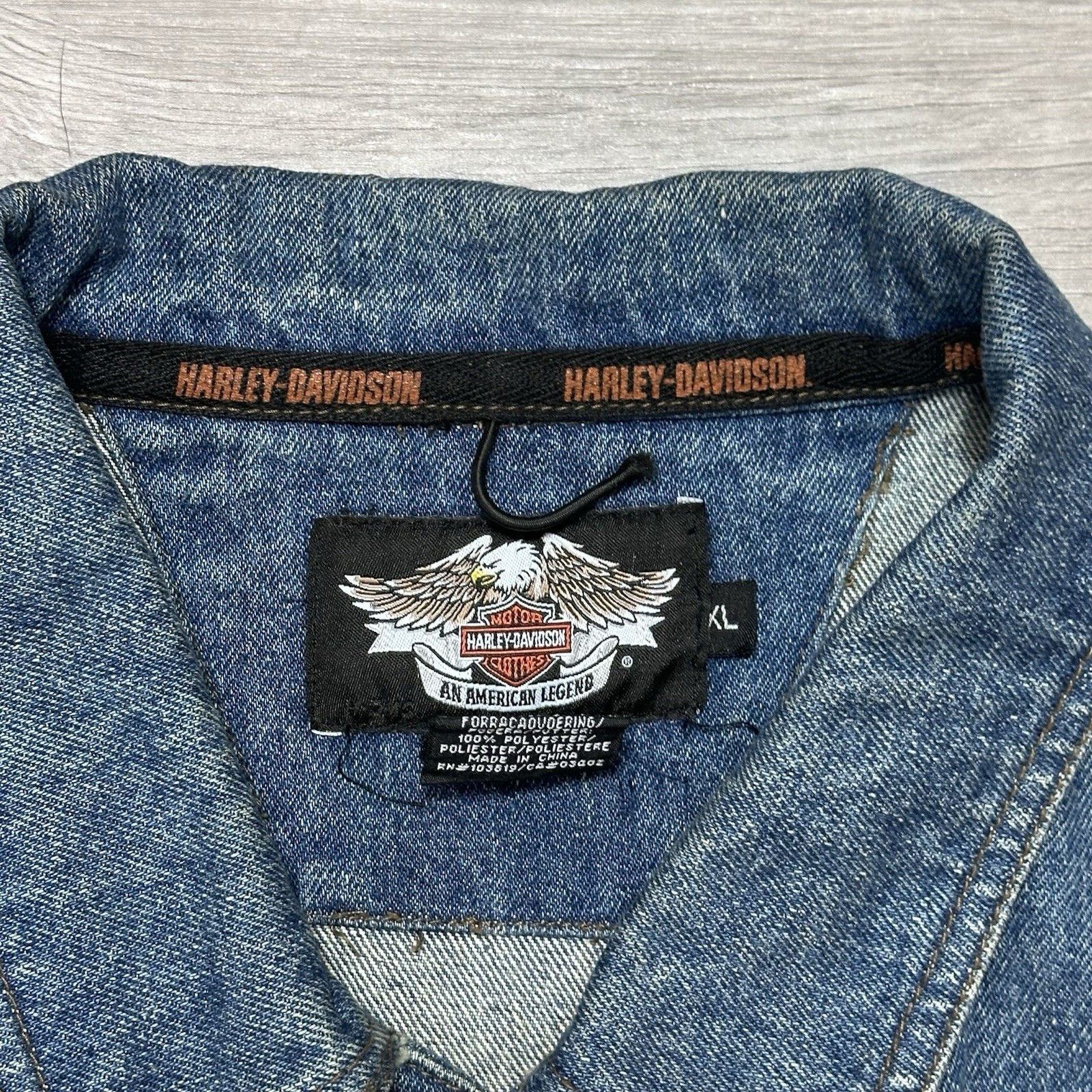 Harley Davidson VTG Harley Davidson Denim Button Up Jacket Mens V Twin Power Size US XL / EU 56 / 4 - 9 Thumbnail