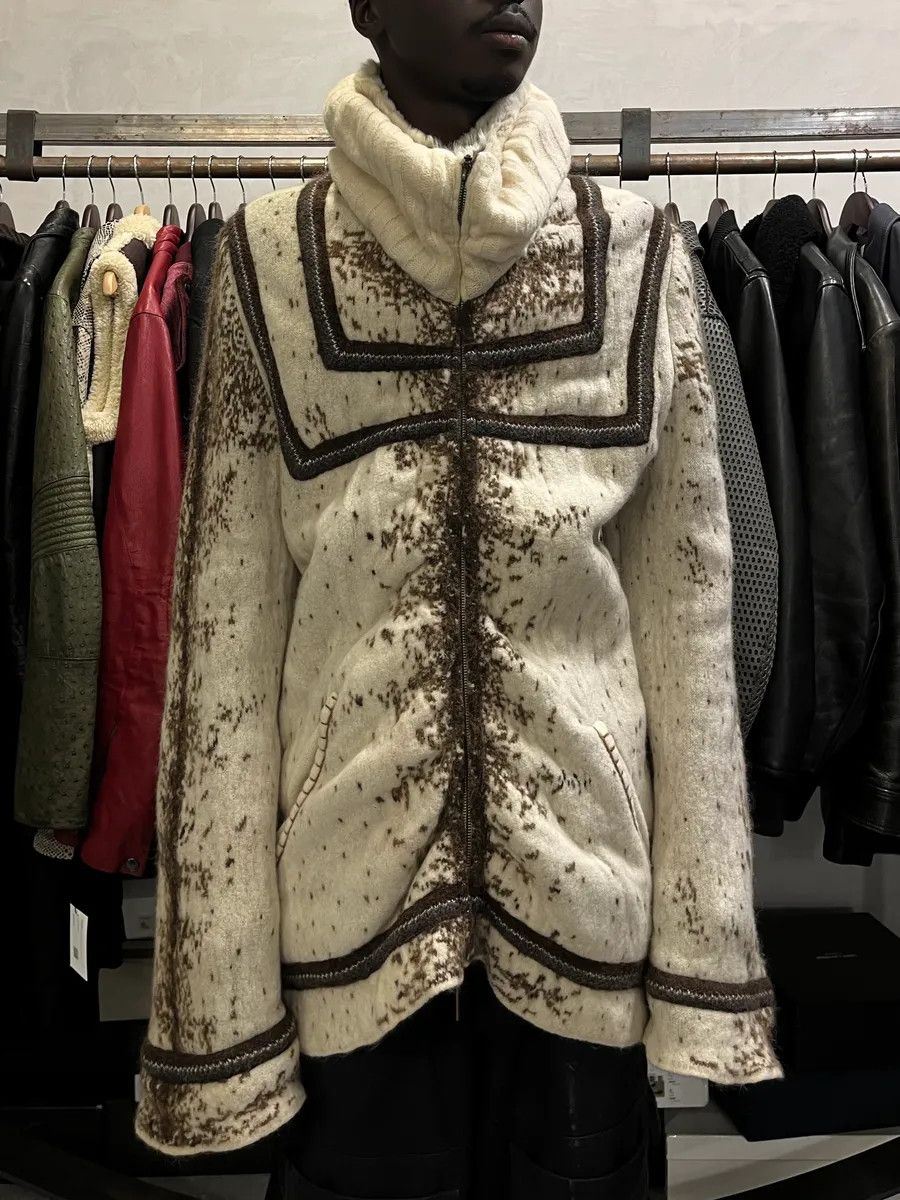 Roberto Cavalli FW1999 Roberto Cavalli Cow Print Fur Wool Jacket Size US L / EU 52-54 / 3 - 2 Thumbnail