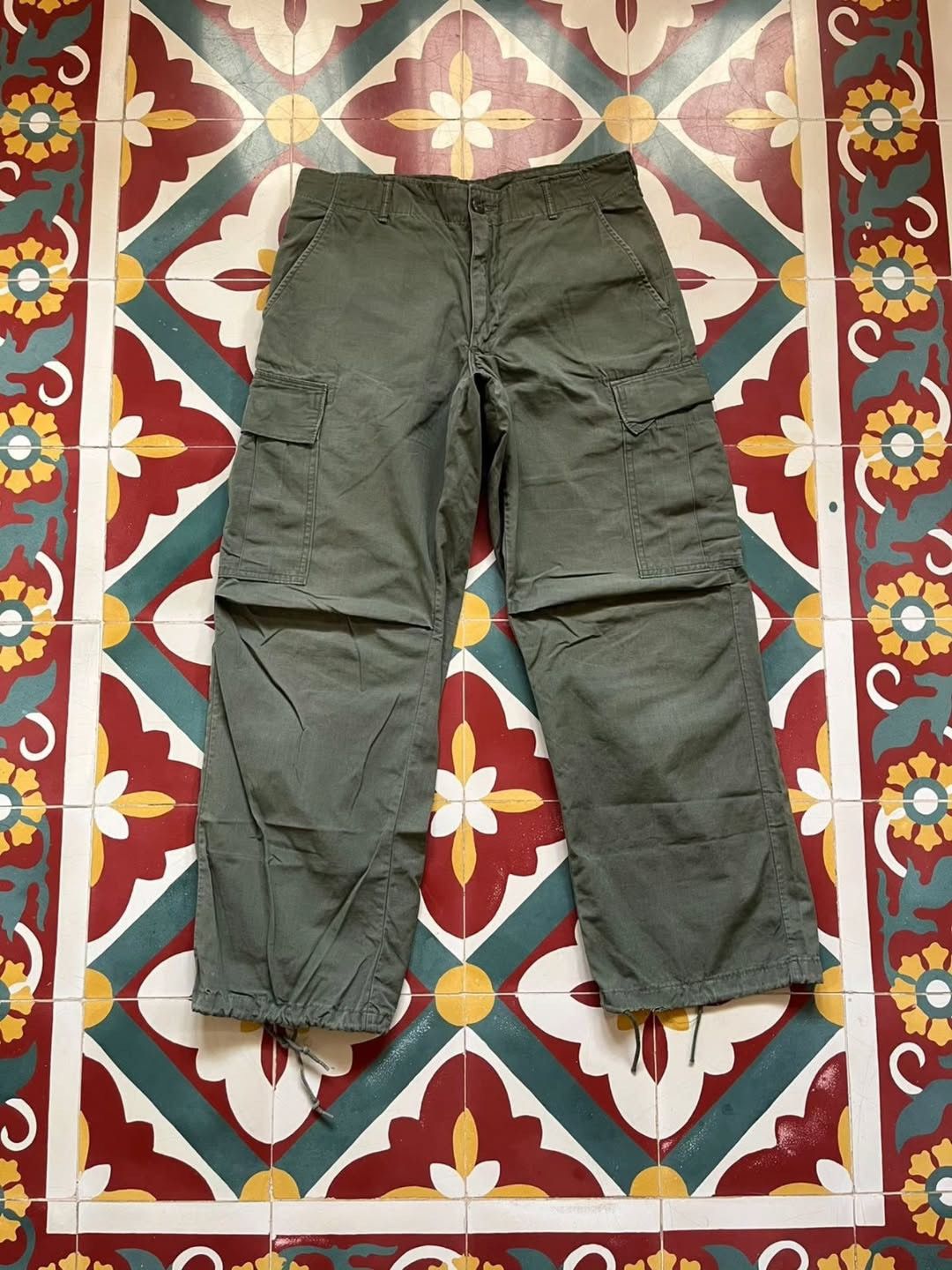 Vintage Vintage 60s US ARMY Jungle fatigue trousers vietnam war era Size US 30 / EU 46 - 1 Thumbnail