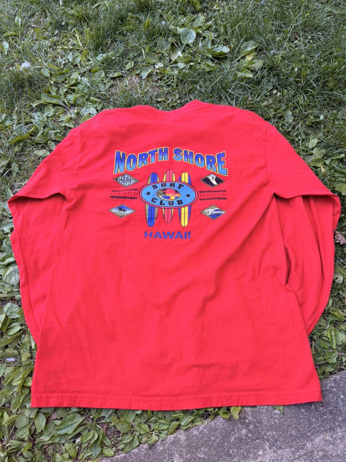 Vintage Y2K Hawaii Surf Club Red Long Sleeve tee Size Large Size US L / EU 52-54 / 3 - 5 Thumbnail