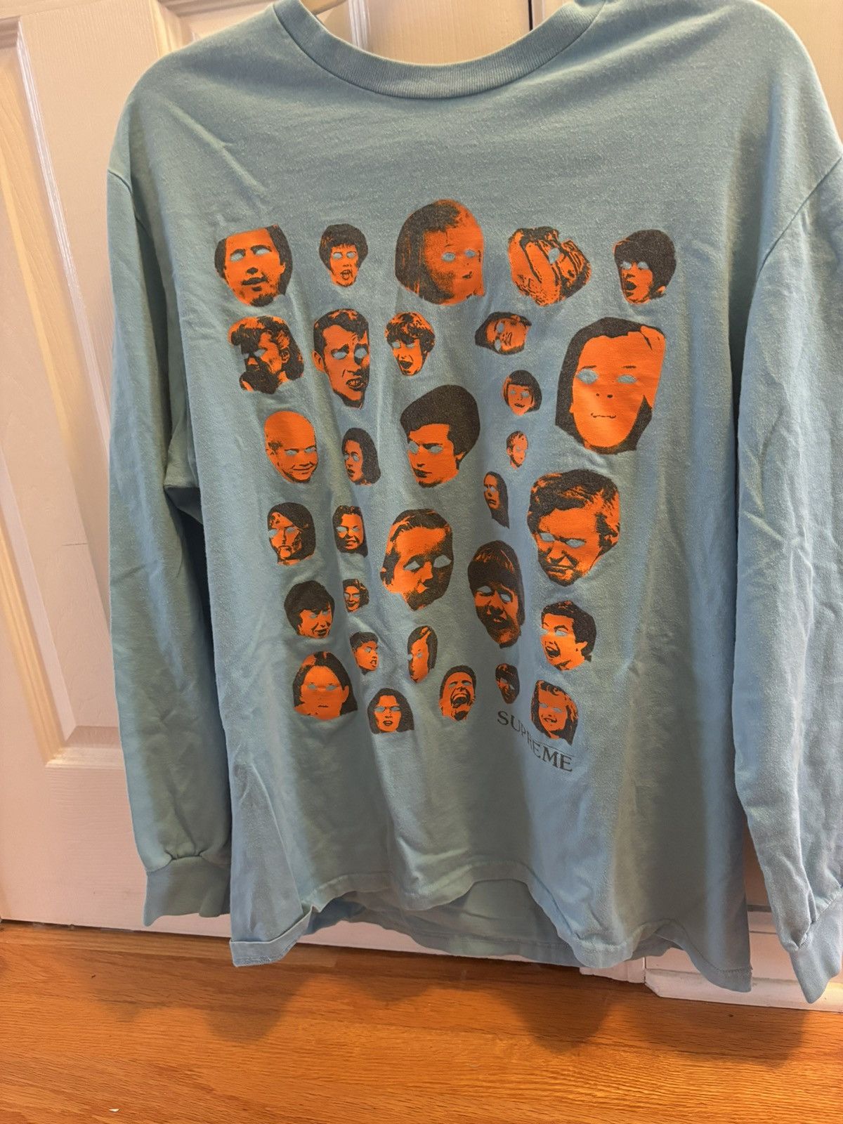 Long Sleeve Supreme Faces Tee Orange Photo Tee Supreme Faces Tee - Main Image