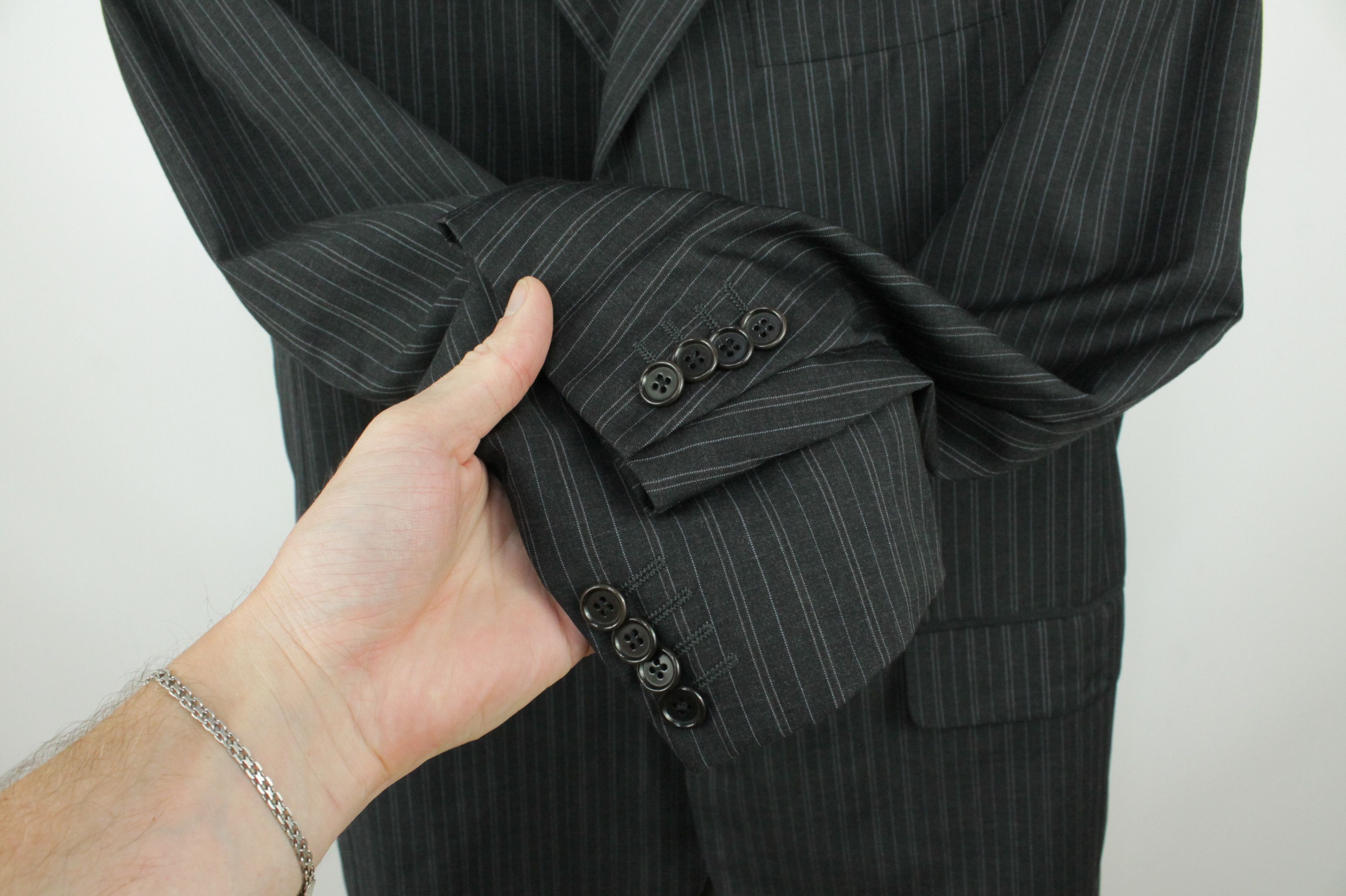 Caruso Raffaele Caruso Superfine 100's 3 BTN Striped Blazer Jacket Size US L / EU 52-54 / 3 - 3 Thumbnail