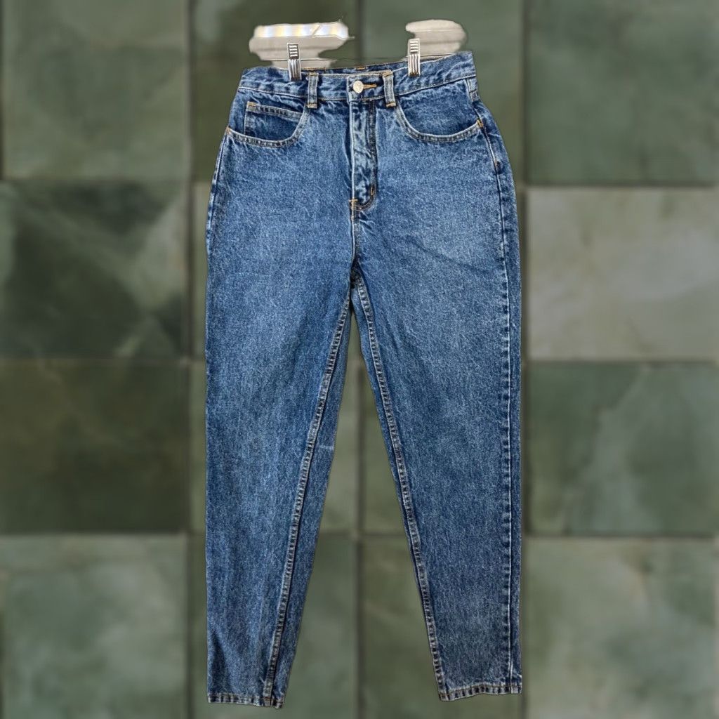 Jordache Jordache Womens High Rise Tapered Jeans 26W 2 Regular Fit Blue Cotton 80s 90s Vintage Size 26" / US 2 / IT 38 - 1 Thumbnail