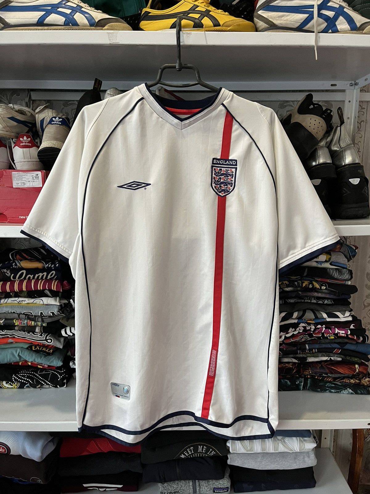 Umbro Vintage England Football Team 2001 White Home Shirt Umbro Size US XL / EU 56 / 4 - 1 Thumbnail