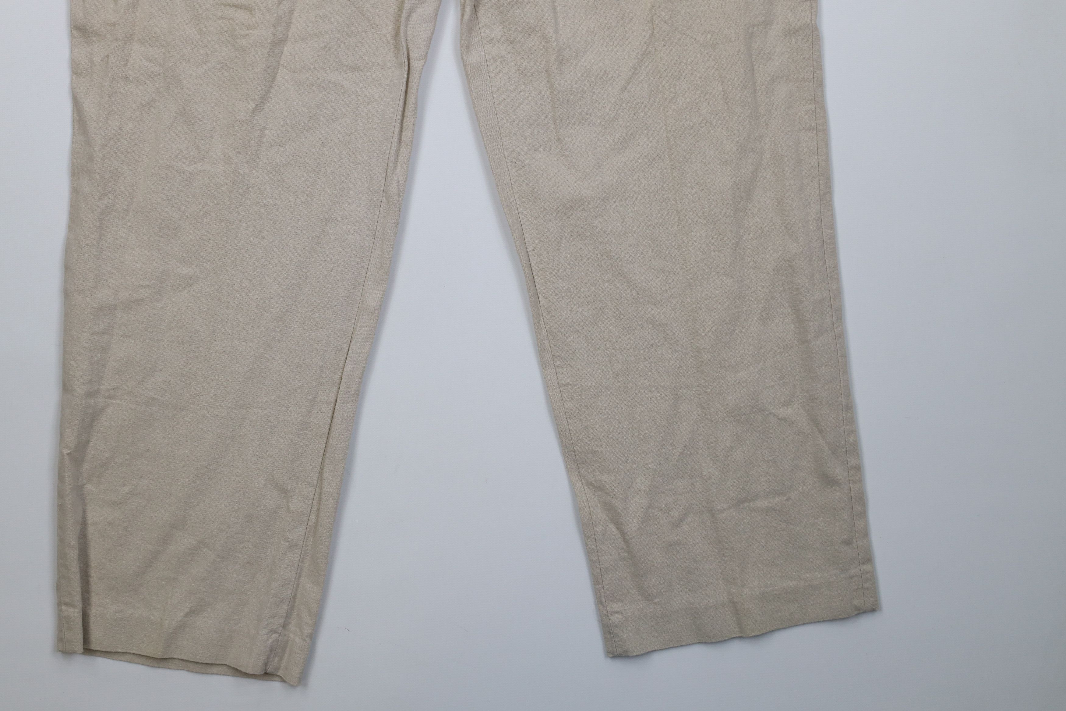 Vintage Vintage 90s Y2K Streetwear Linen Wide Leg Chino Pants Size US 38 / EU 54 - 5 Thumbnail