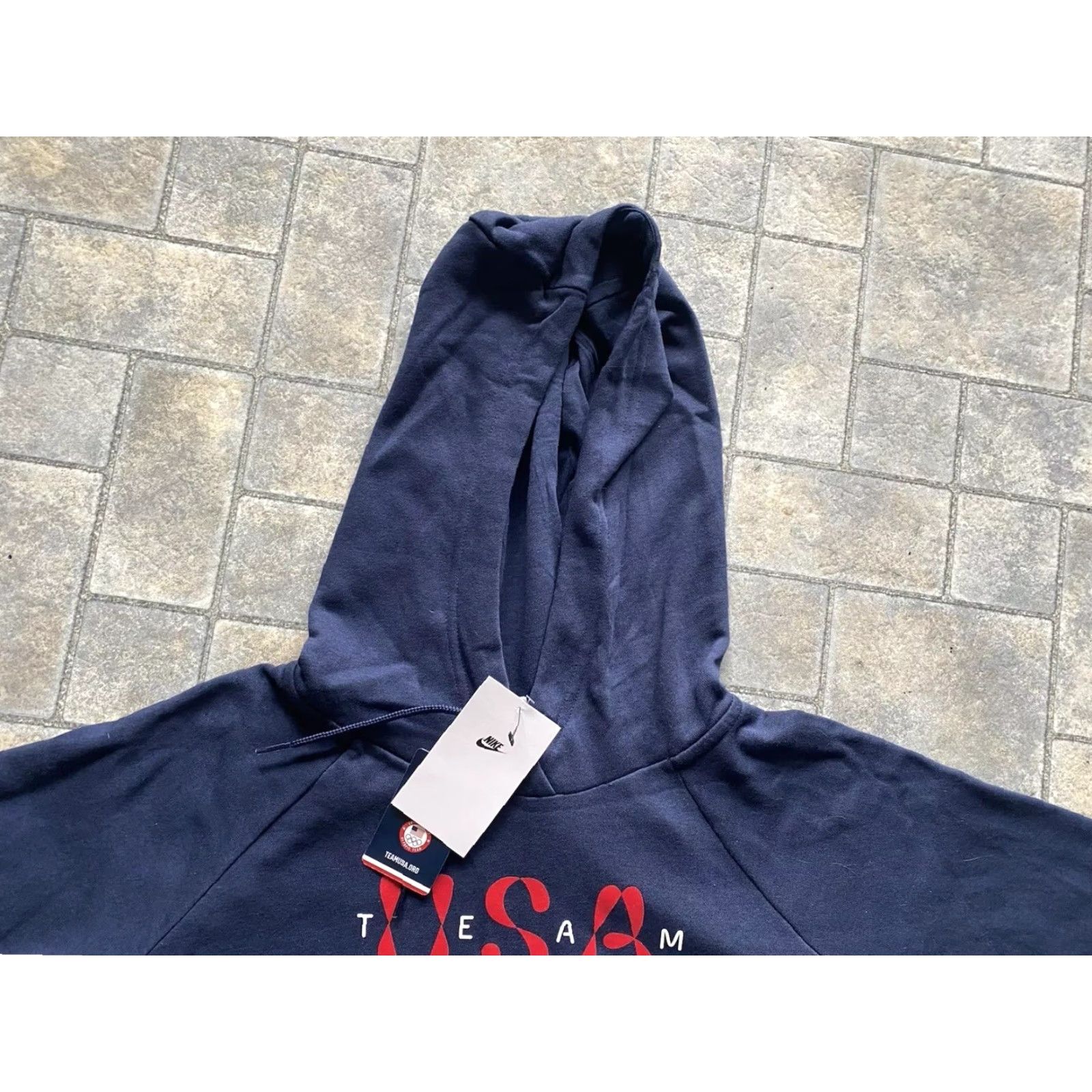 Nike VINTAGE not specified. Final title: Nike WOMENS Hoodie Team USA Olympics Dark Blue Varsity Fleece M New Tags Size M / US 6-8 / IT 42-44 - 5 Thumbnail