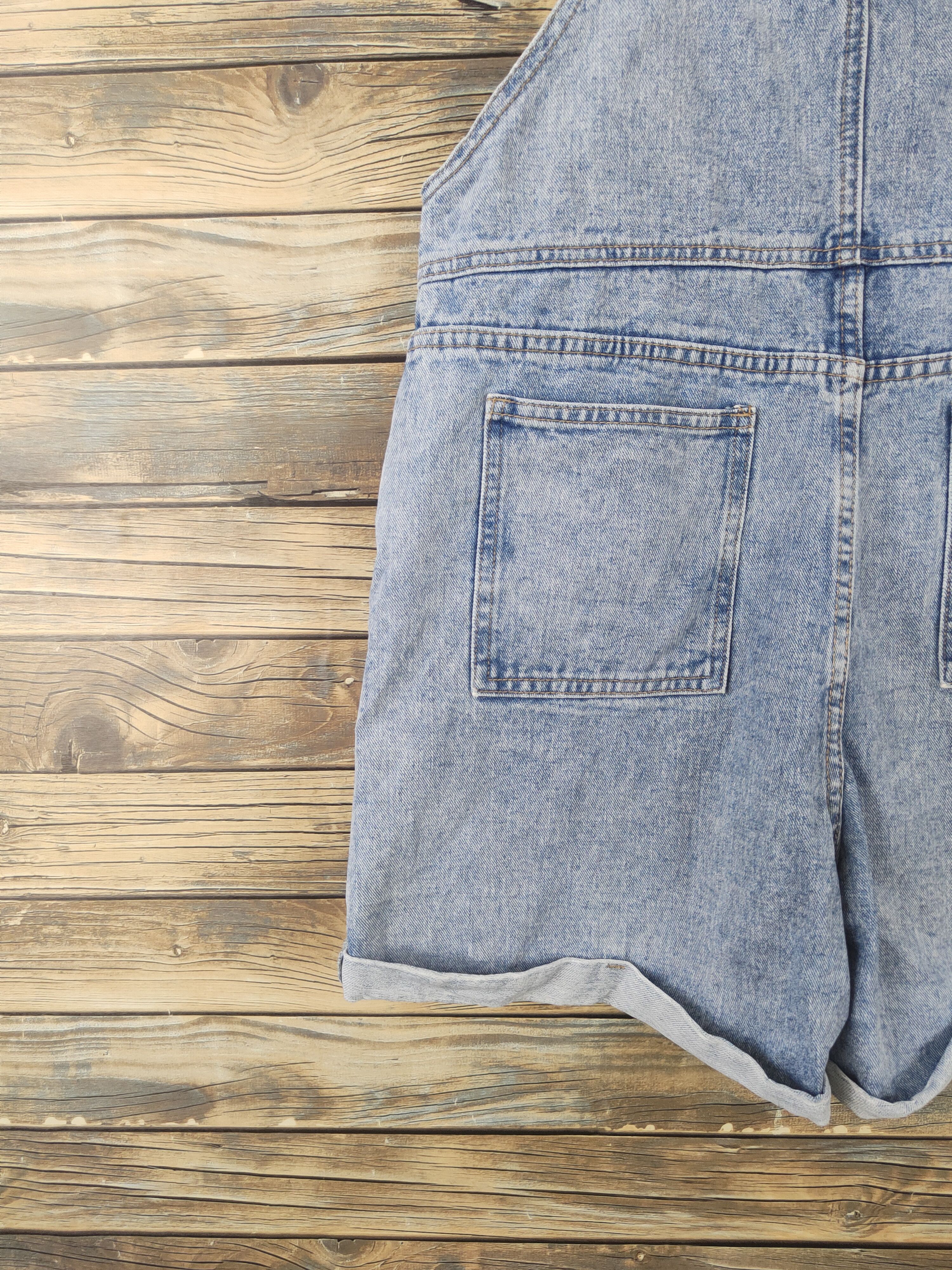 Japanese Brand × Vintage Vintage Japanese Brand Blue Denim Shortall Jumpsuits Size 34" / US 12 / IT 48 - 7 Thumbnail