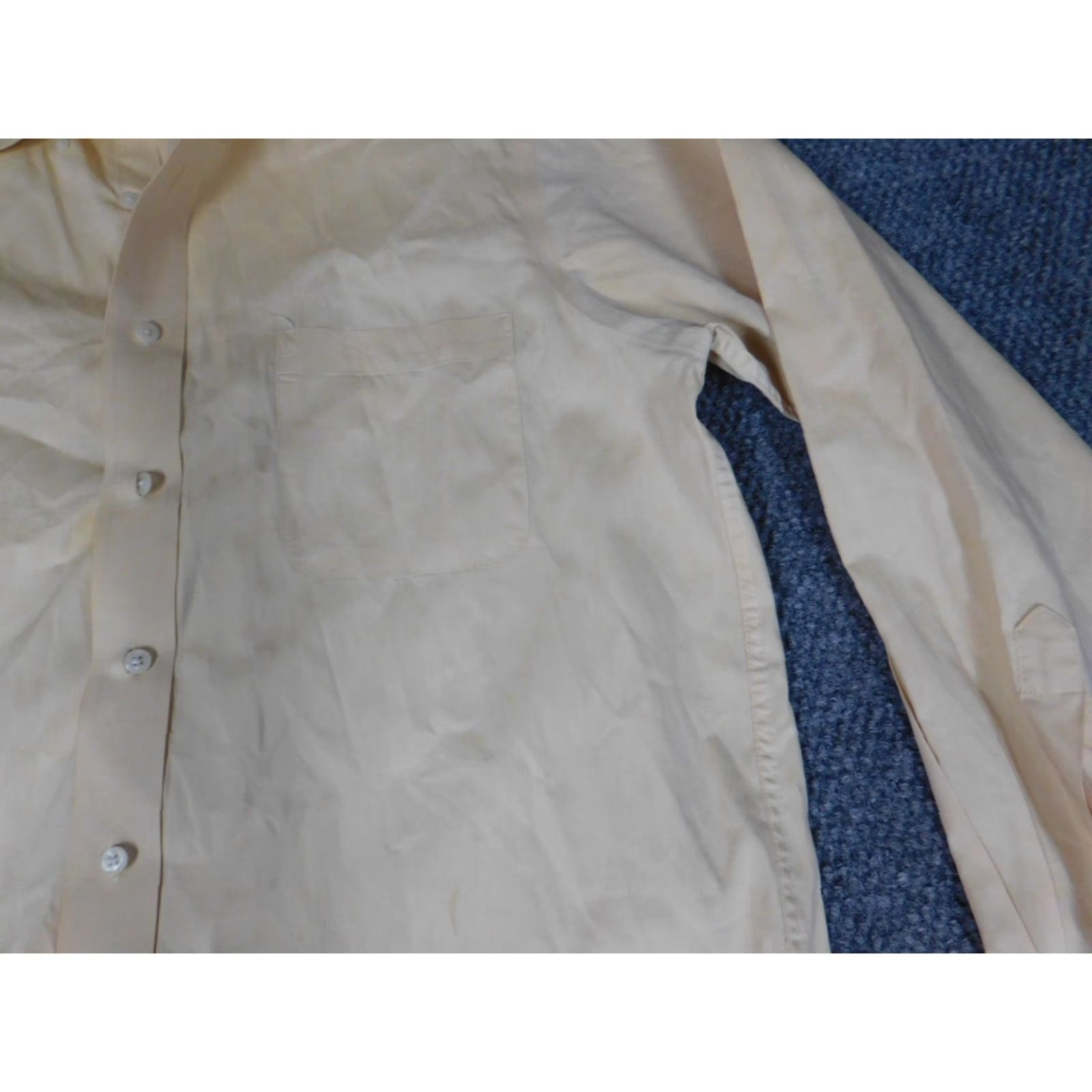 Izod IZOD Mens Shirt 16.5 Yellow Easy Care Button-Down Solid Knit Cotton Long Sleeve Size US XL / EU 56 / 4 - 5 Thumbnail