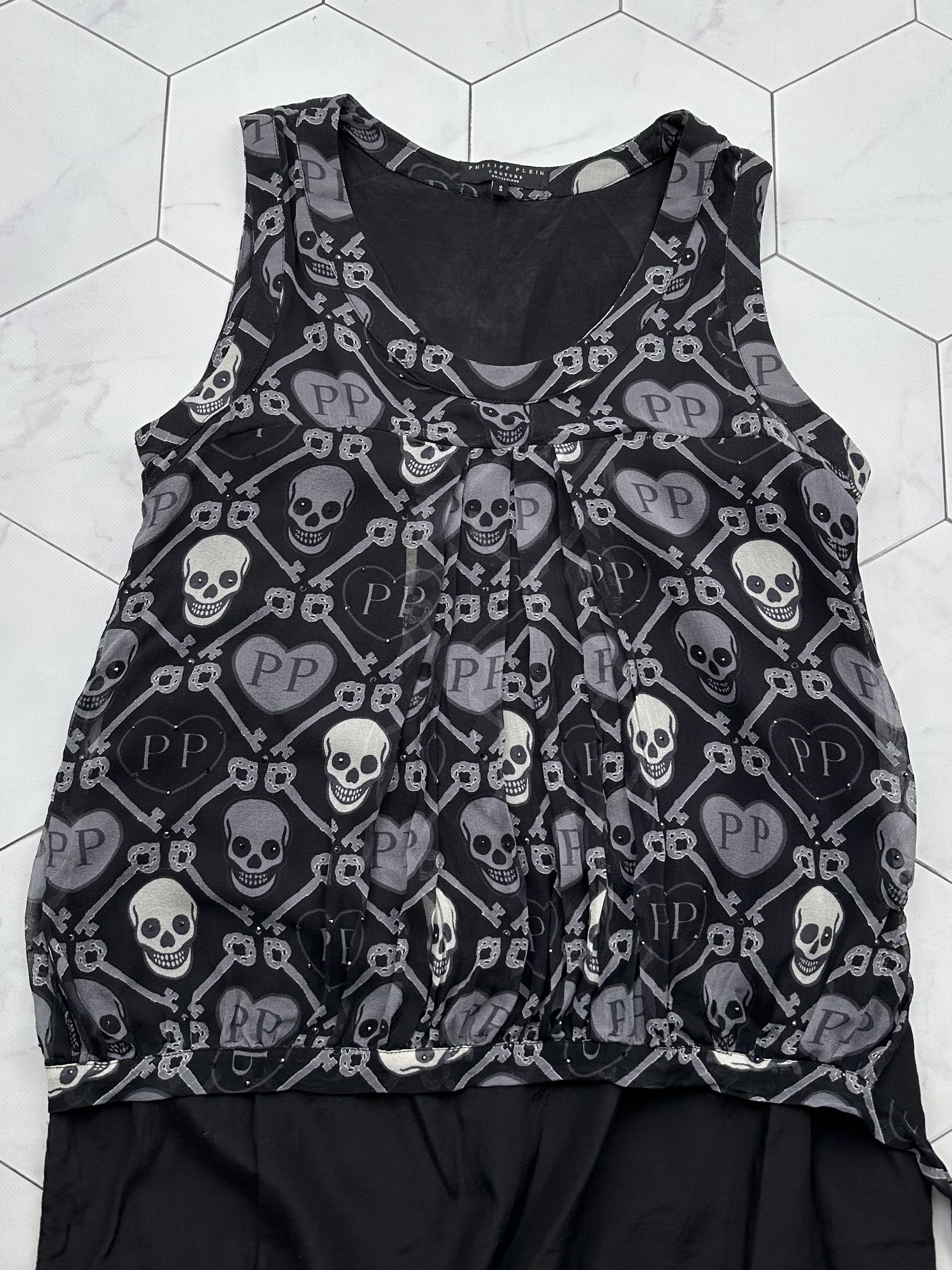 Philipp Plein Philipp Plein Vintage Printed Silk Dress (B142) Size S / US 4 / IT 40 - 2 Thumbnail