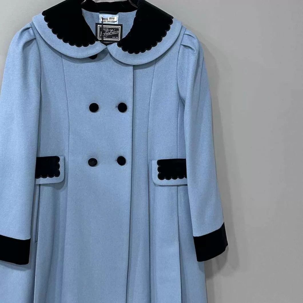 Miu Miu MIU MIU women's black blue colorblocked wool jacket 42 Size M / US 6-8 / IT 42-44 - 2 Thumbnail