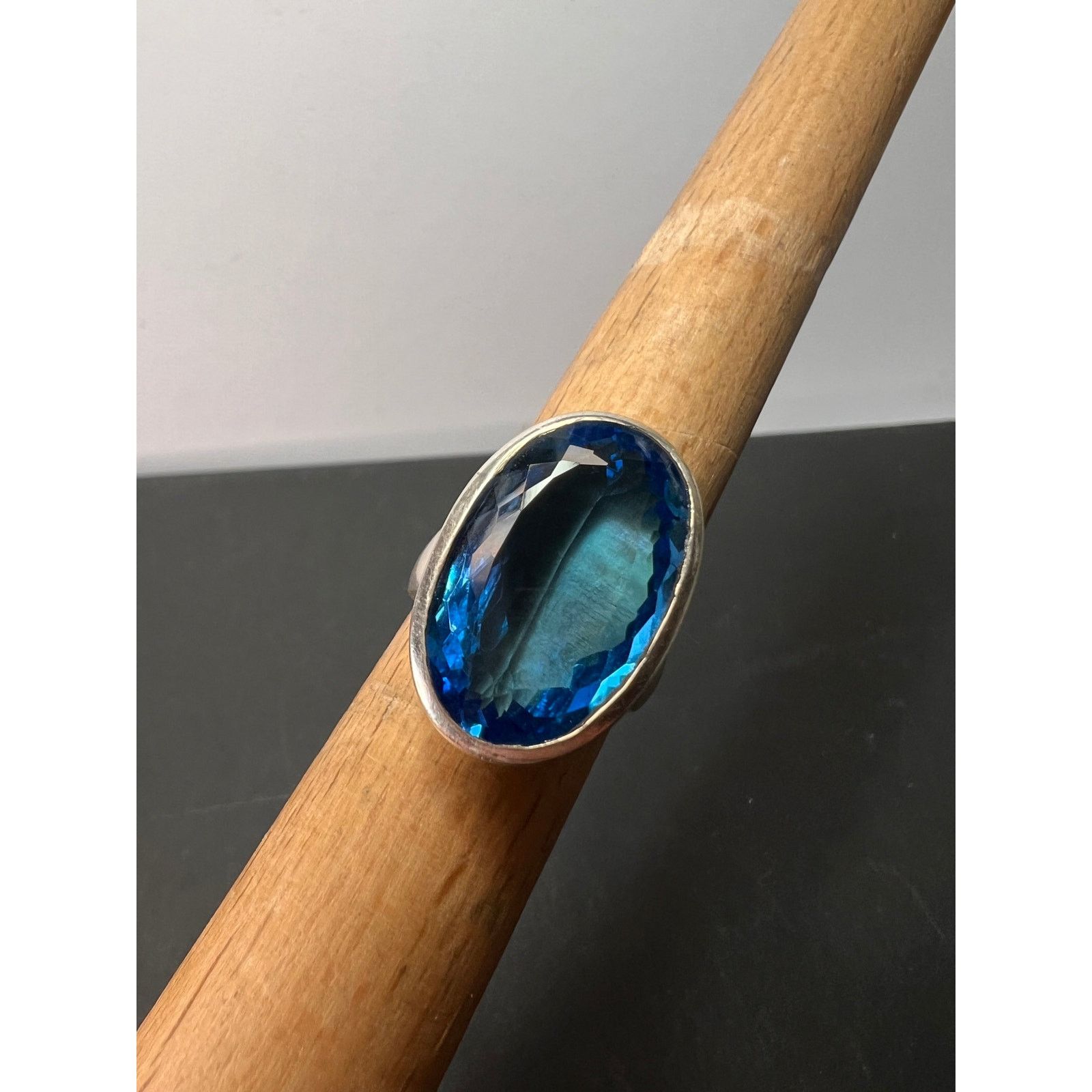 Other NEW Swiss Blue Topaz sterling silver ring size 7 Size ONE SIZE - 2 Thumbnail
