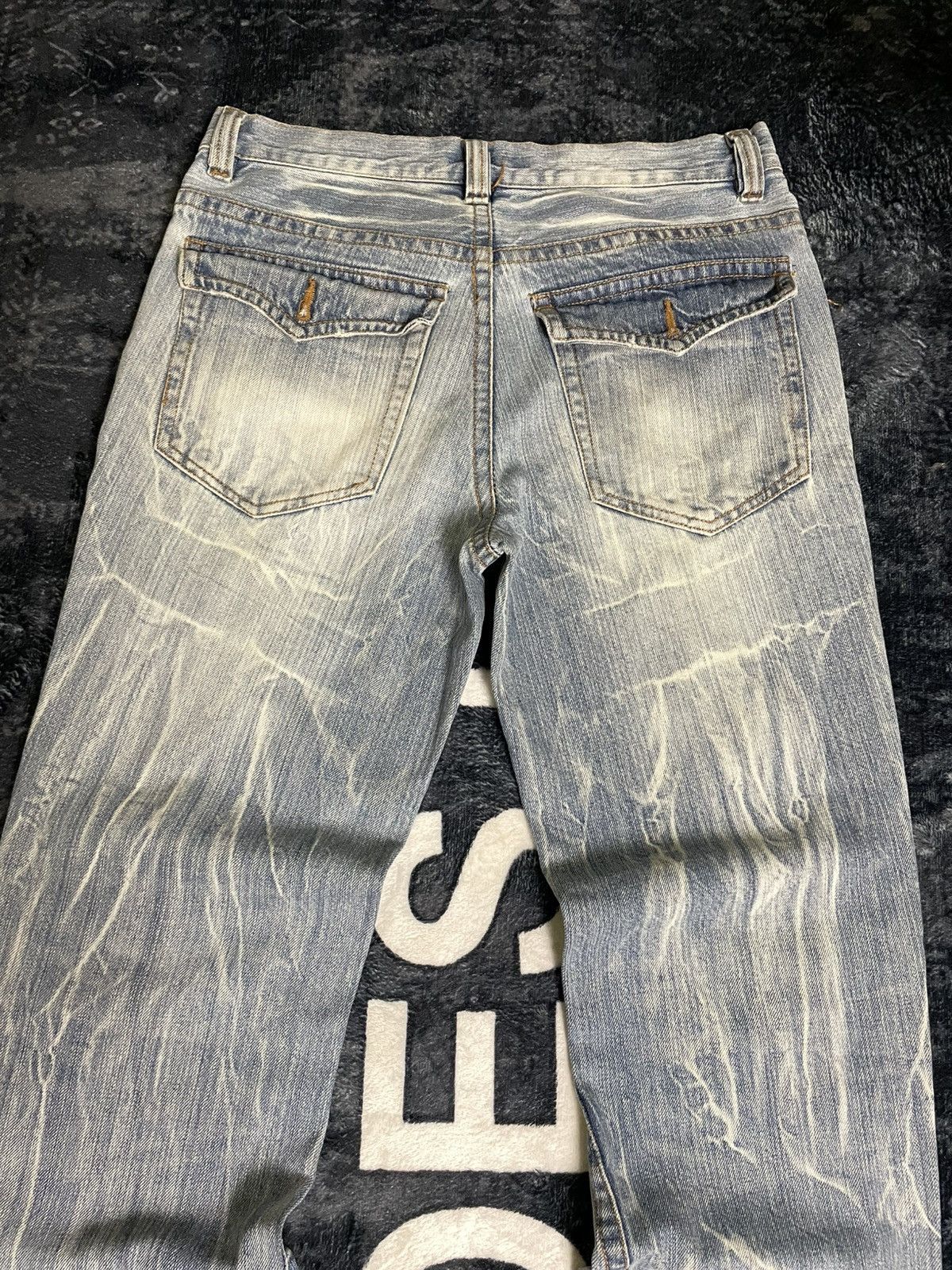 Japanese Brand Signal Point Twisted Leg Thunder Washed Denim Size US 30 / EU 46 - 10 Thumbnail