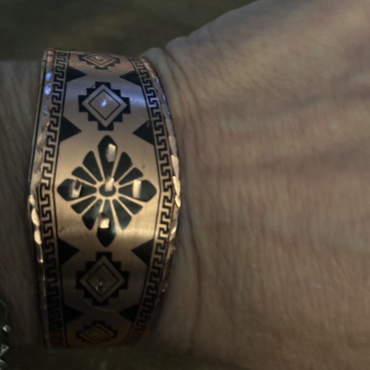 Vintage Vintage copper tribal cuff bracelet Size ONE SIZE - 2 Thumbnail