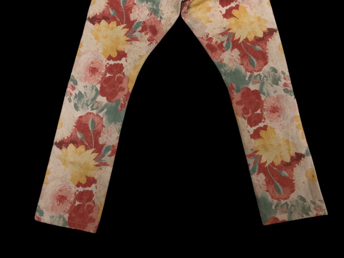 Yoshiyuki Konishi FICCE UOMO 💐 FLORAL ALL OVER PRINT BUTTON FLY SLIM STRAIGHT Size US 27 - 6 Thumbnail
