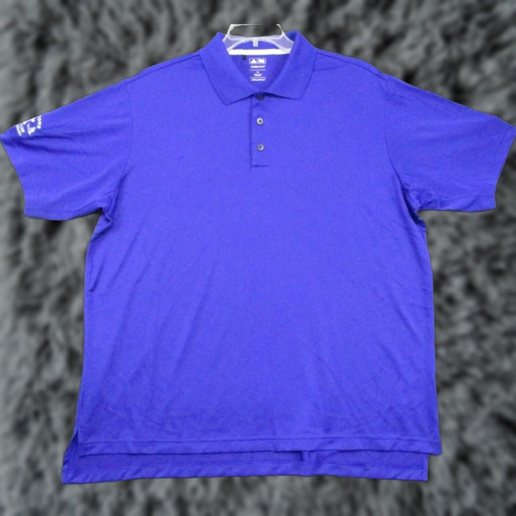 Adidas Adidas Climacool Polo Shirt XL Men Short Sleeve Golf Purple Greyston Cup Polo Size US XL / EU 56 / 4 - 1 Thumbnail