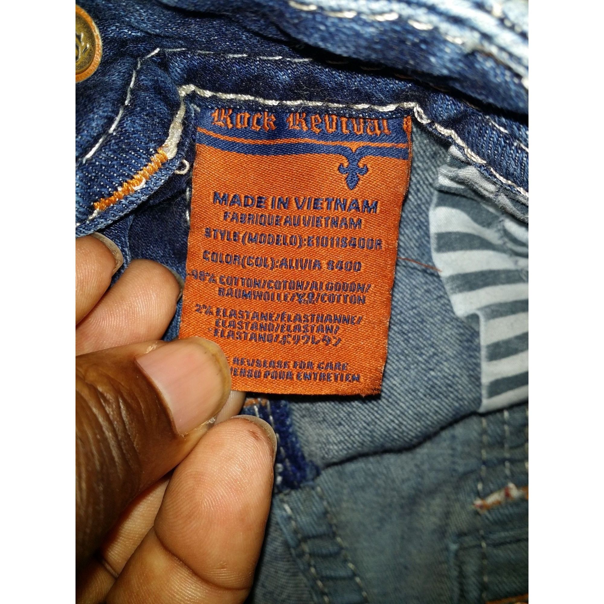 Rock Revival Rock Revival Alivia Skinny Jeans Women Sz 25 Rhinestone Embr Size 25" / US 0 / IT 36 - 7 Thumbnail
