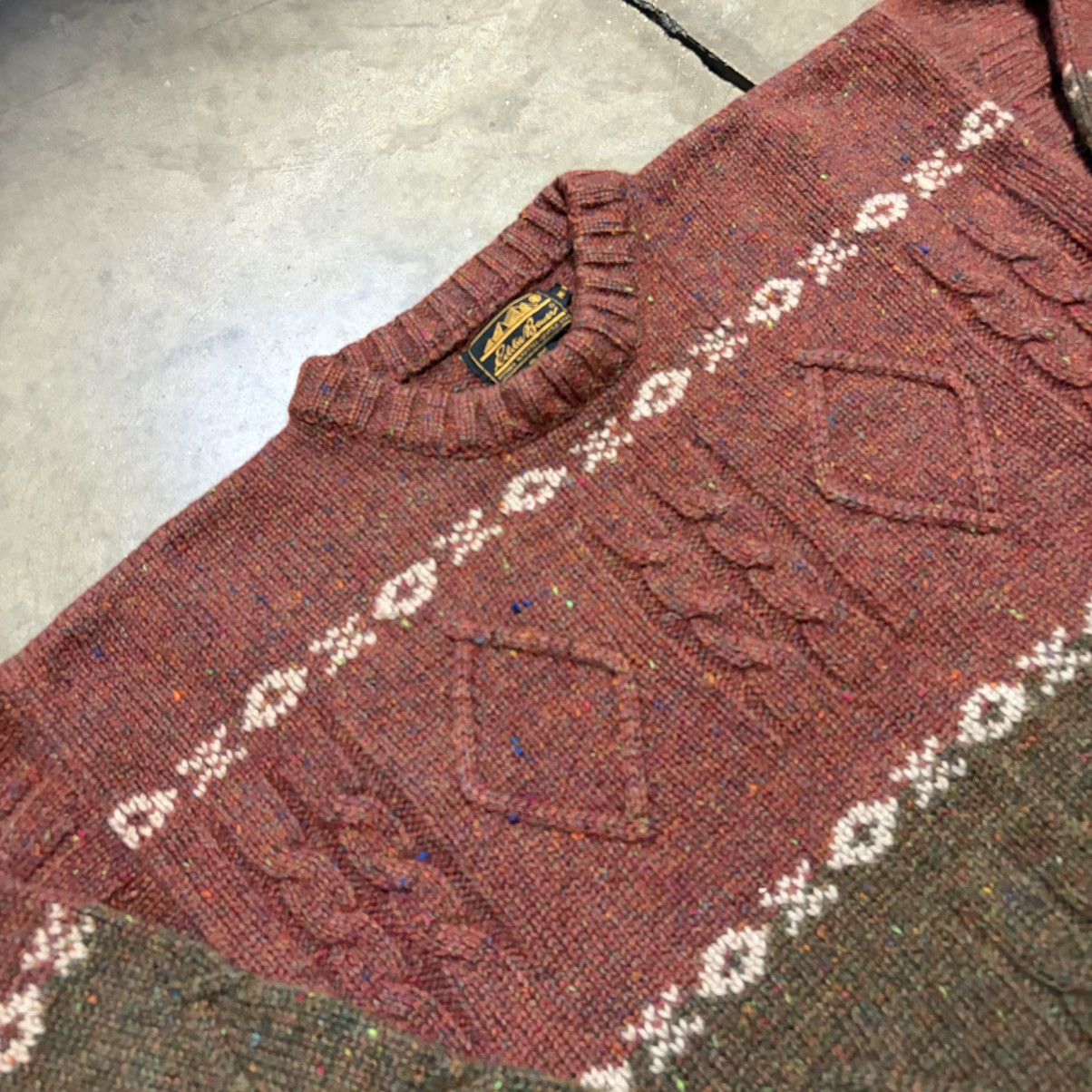 Eddie Bauer Vintage Eddie Bauer Wool Sweater Cable Knit Fair Isle Chunky Size US M / EU 48-50 / 2 - 5 Thumbnail