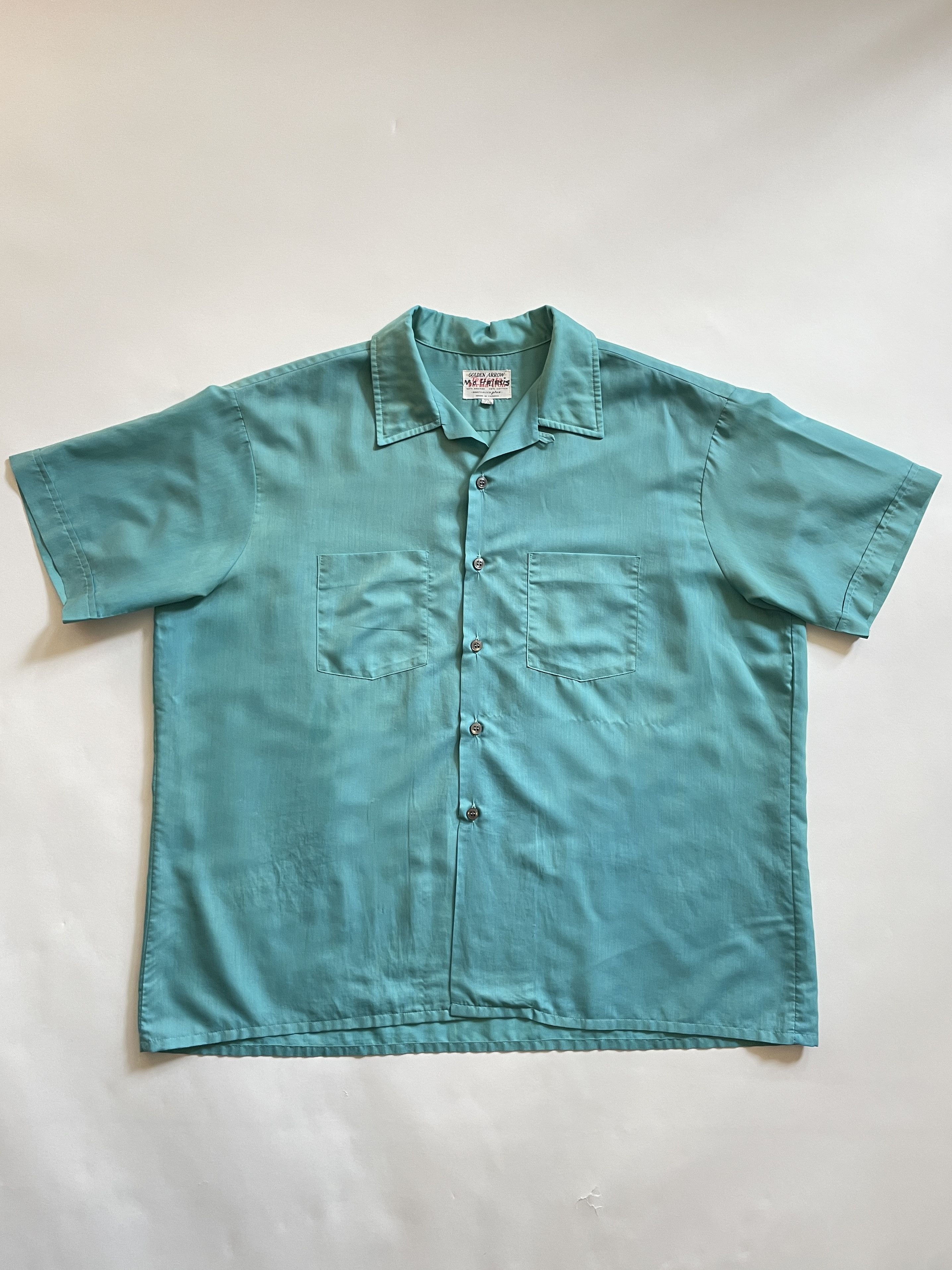 Arrow × Vintage 1960s Golden Arrow Loop Collar Boxy Camp Collar Shirt Size US XL / EU 56 / 4 - 1 Thumbnail