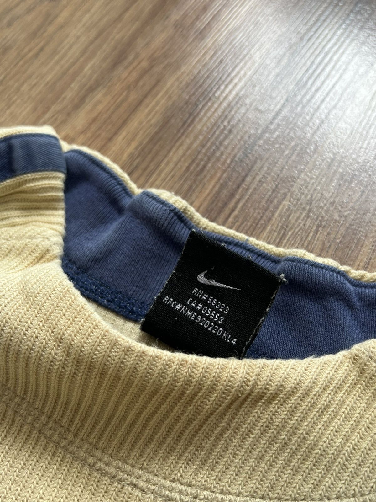 Nike Nike Beige Ribbed Crewneck Size US L / EU 52-54 / 3 - 7 Thumbnail