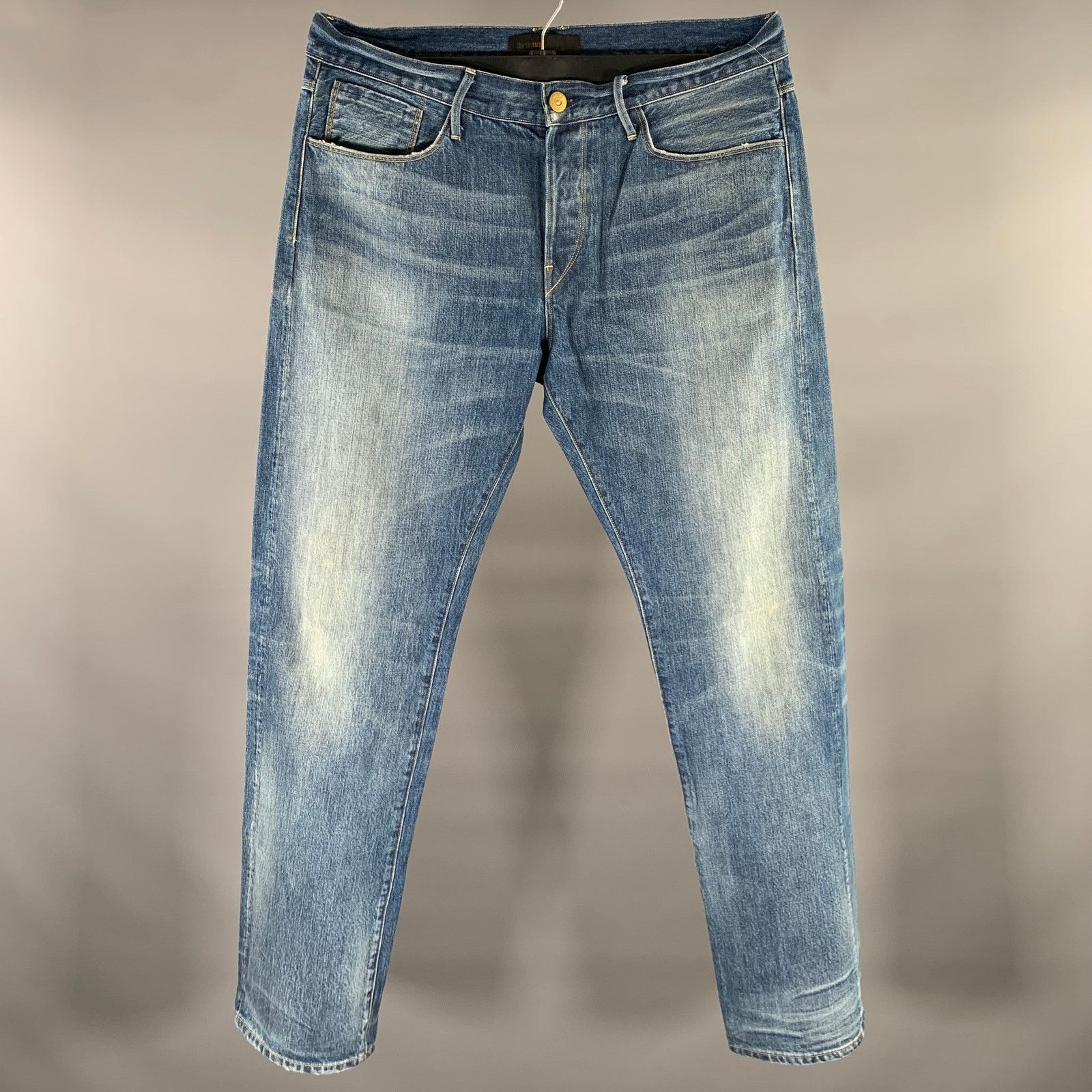 3x1 3 X 1 Size 34 Blue Stone Wash Button Fly Jeans Size US 34 / EU 50 - 1 Thumbnail