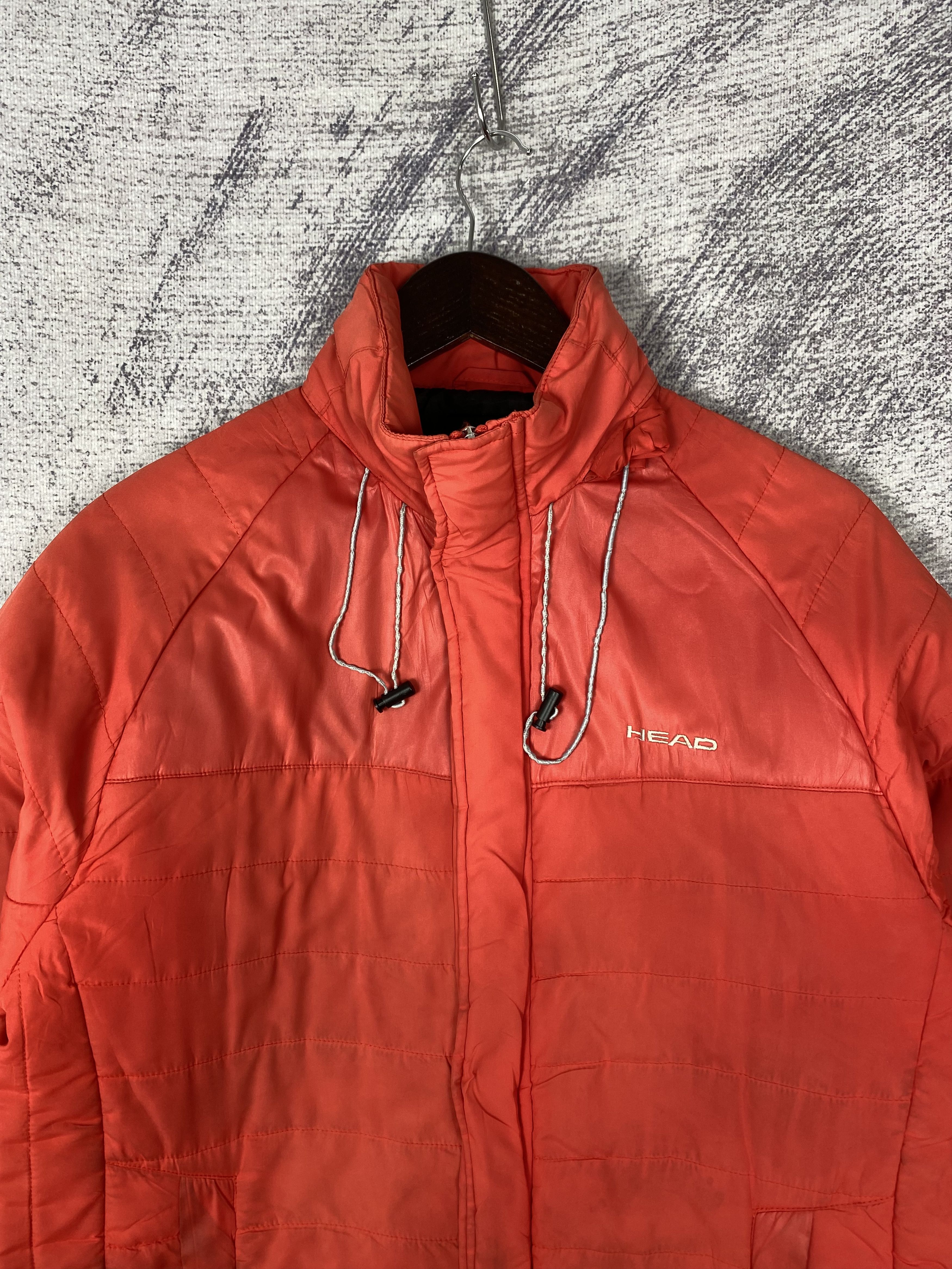 Japanese Brand Vintage Head Puffer Little Red Faded Zip Up Jacket Size US L / EU 52-54 / 3 - 2 Thumbnail