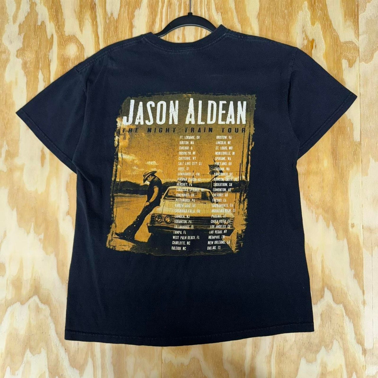 Anvil Vintage y2k jason aldean night train country tour t-shirt Size US M / EU 48-50 / 2 - 2 Thumbnail