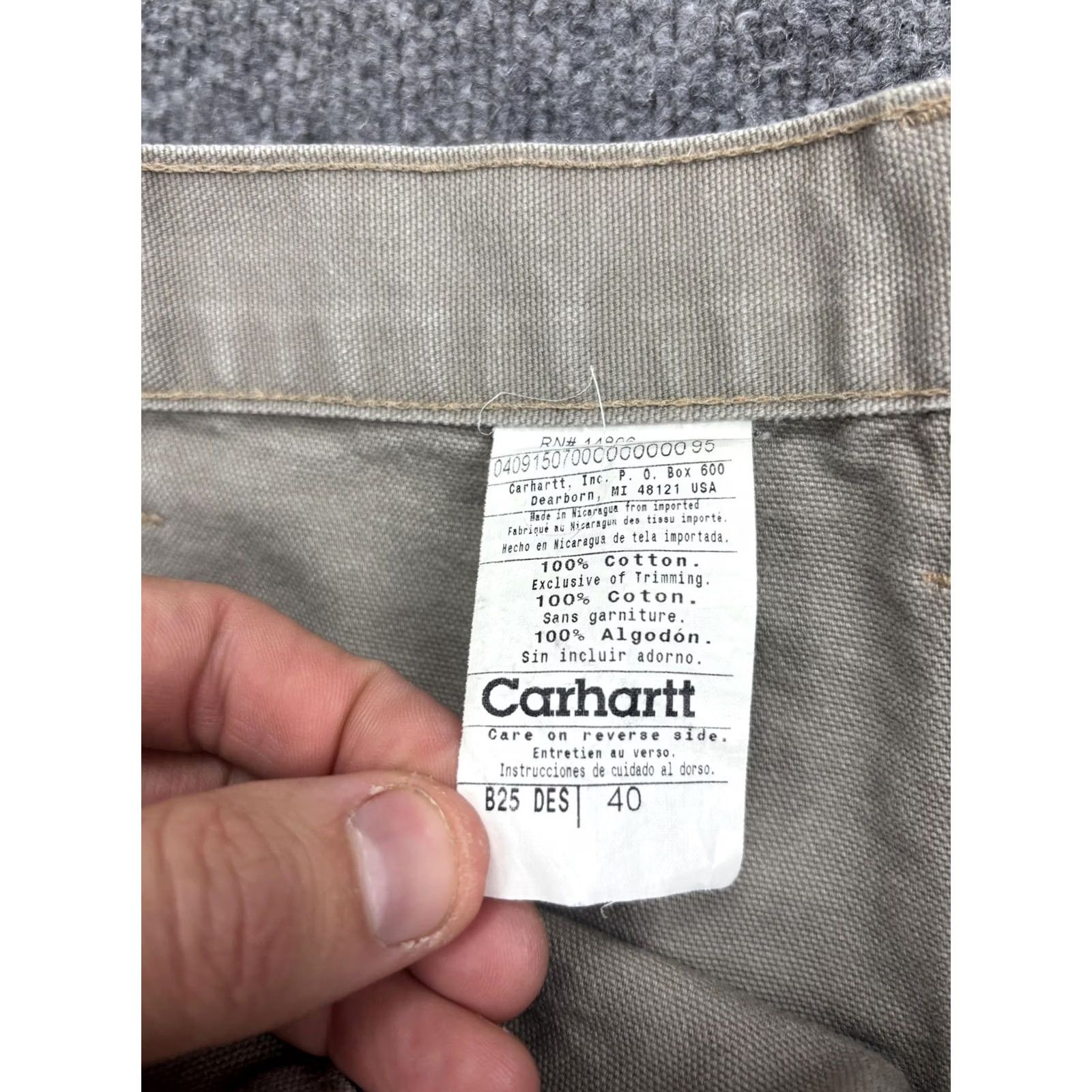 Carhartt VINTAGE Carhartt Cargo Shorts Mens 40 Beige Canvas Work Utility Carpenter B25 Size US 40 / EU 56 - 2 Thumbnail