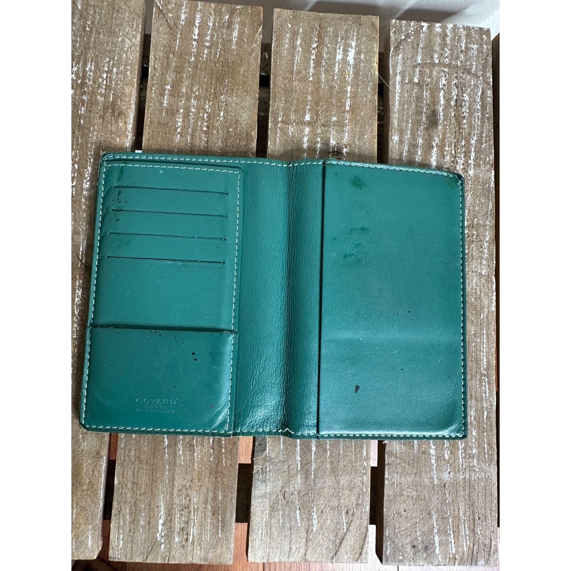 Goyard Green Goyardine Bi Fold Wallet