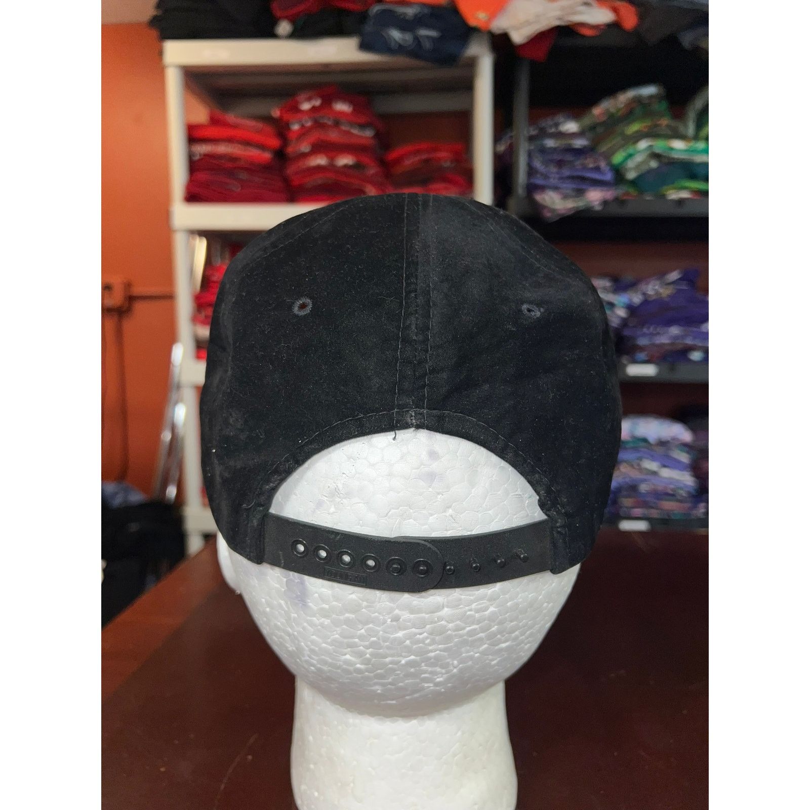 Vintage Vintage White Black Blank Snapback Hat Cap VTG Broken Brim Size ONE SIZE - 5 Thumbnail