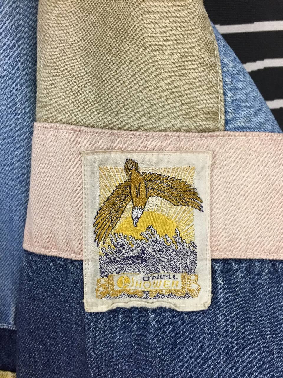 O'Neill Vtg 90s O'Neill Shower Colorblock Denim Bomber Jacket Size US M / EU 48-50 / 2 - 8 Thumbnail