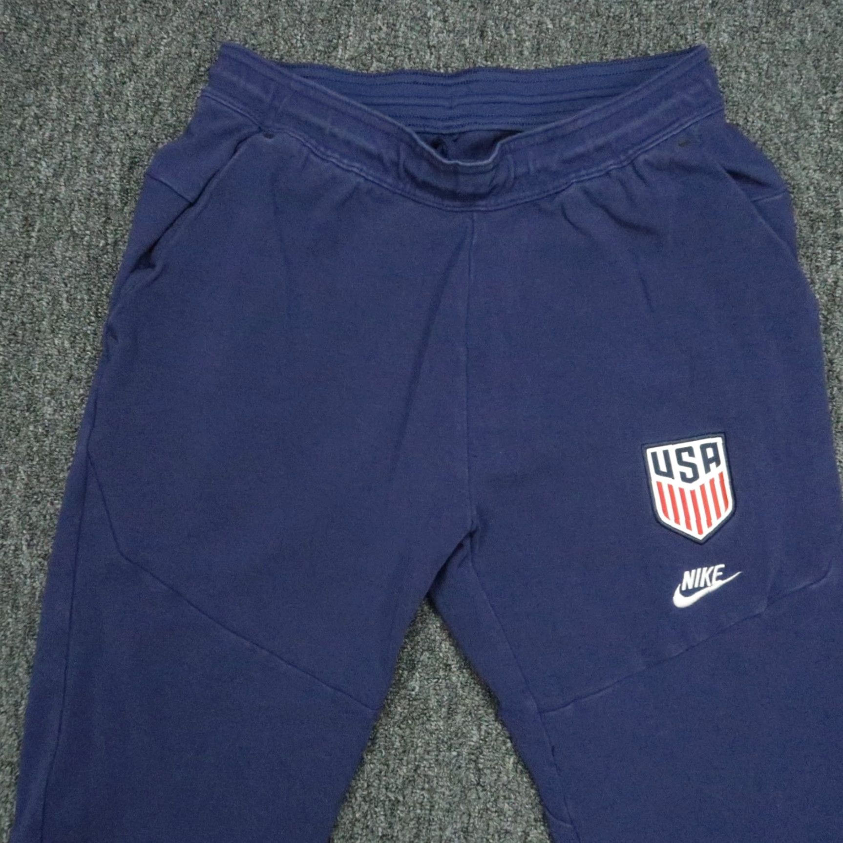 Nike Nike Pants Men Small Blue Tech Fleece Joggers Athletic Zip Pocket USA Soccer Size US 29 - 2 Thumbnail