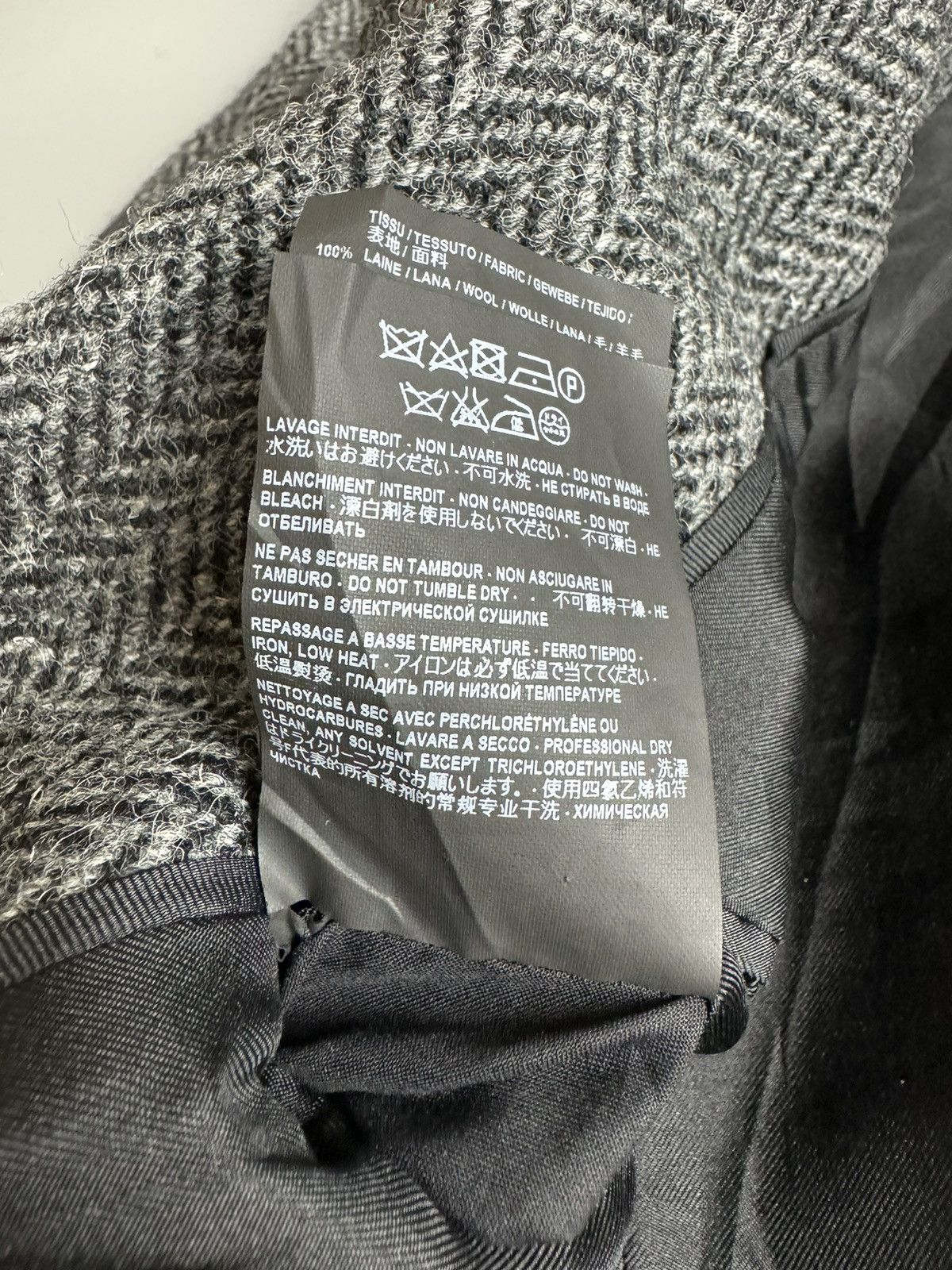 Hedi Slimane × Saint Laurent Paris Saint Laurent Wool Tweed Herringbone 1B Tailored Jacket Size 36R - 12 Thumbnail