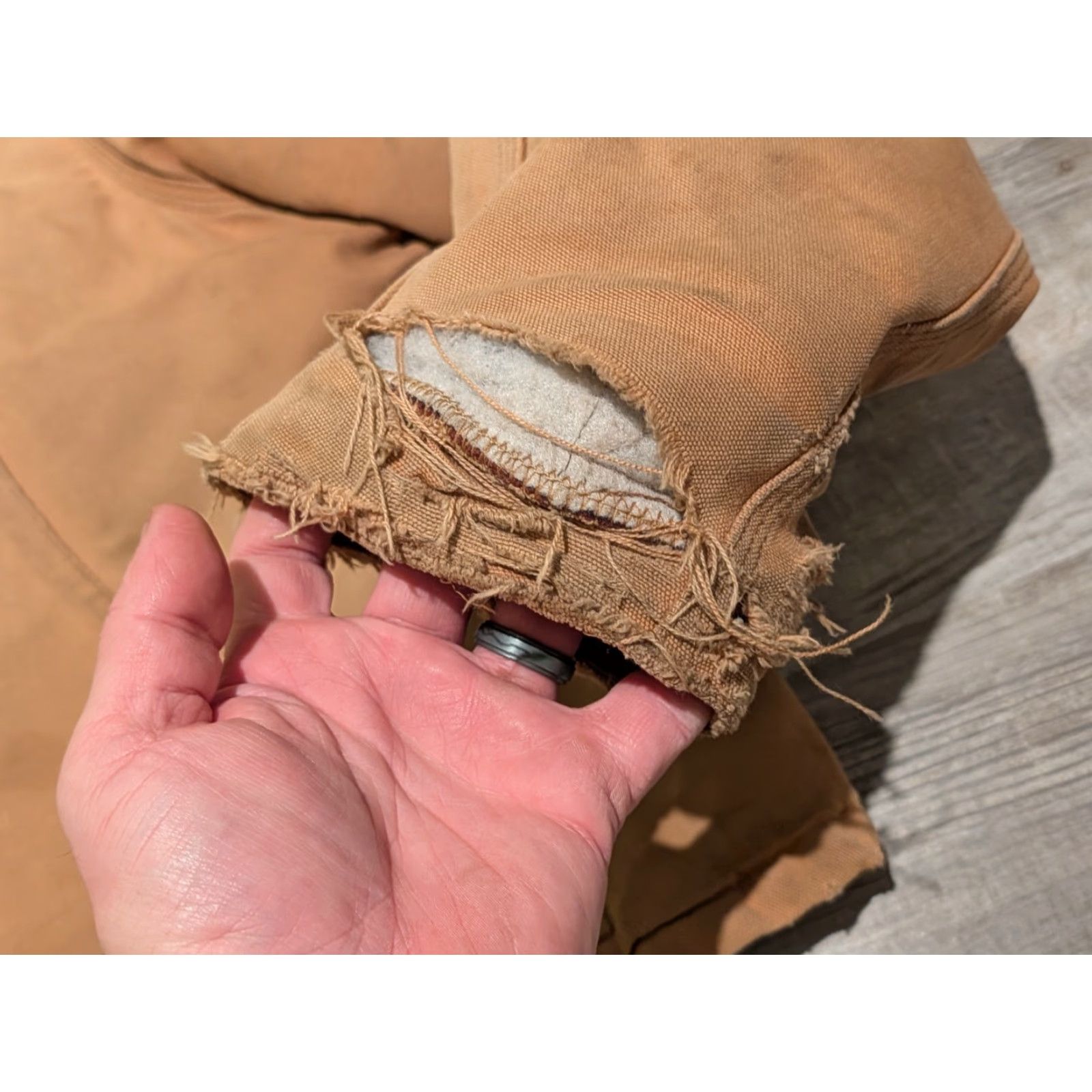 Carhartt VINTAGE Carhartt J02 Detroit Canvas Workwear Jacket XL/2XL Brown 90s USA Embroidered Logo Full Zip Pockets Corduroy Collar Quilt Lined Mid-Length Men Size US XL / EU 56 / 4 - 5 Thumbnail