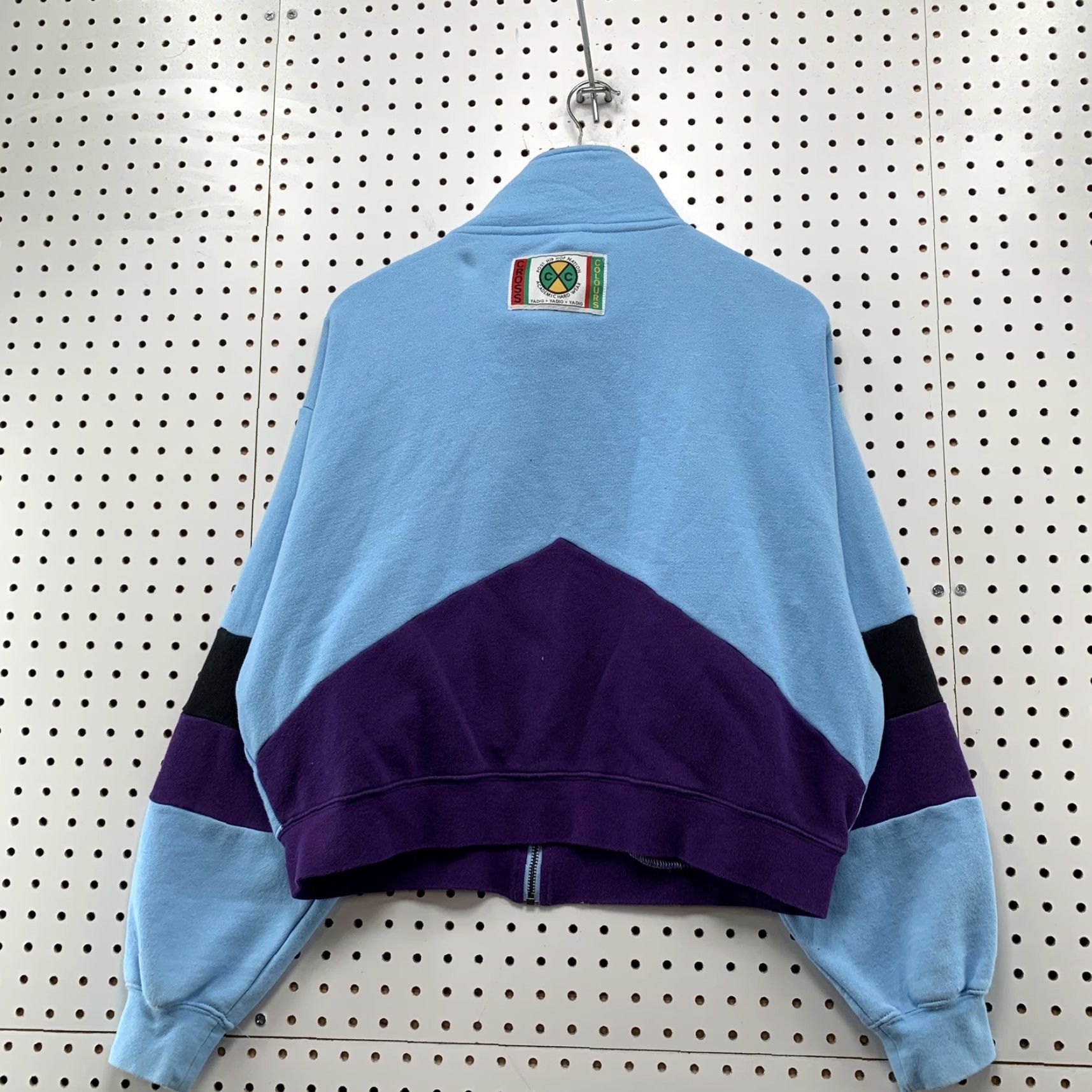 Vintage VINTAGE Cross Colours Fleece Jacket Full Zip Blue Medium Spell Out Logo Womens Size M / US 6-8 / IT 42-44 - 7 Thumbnail