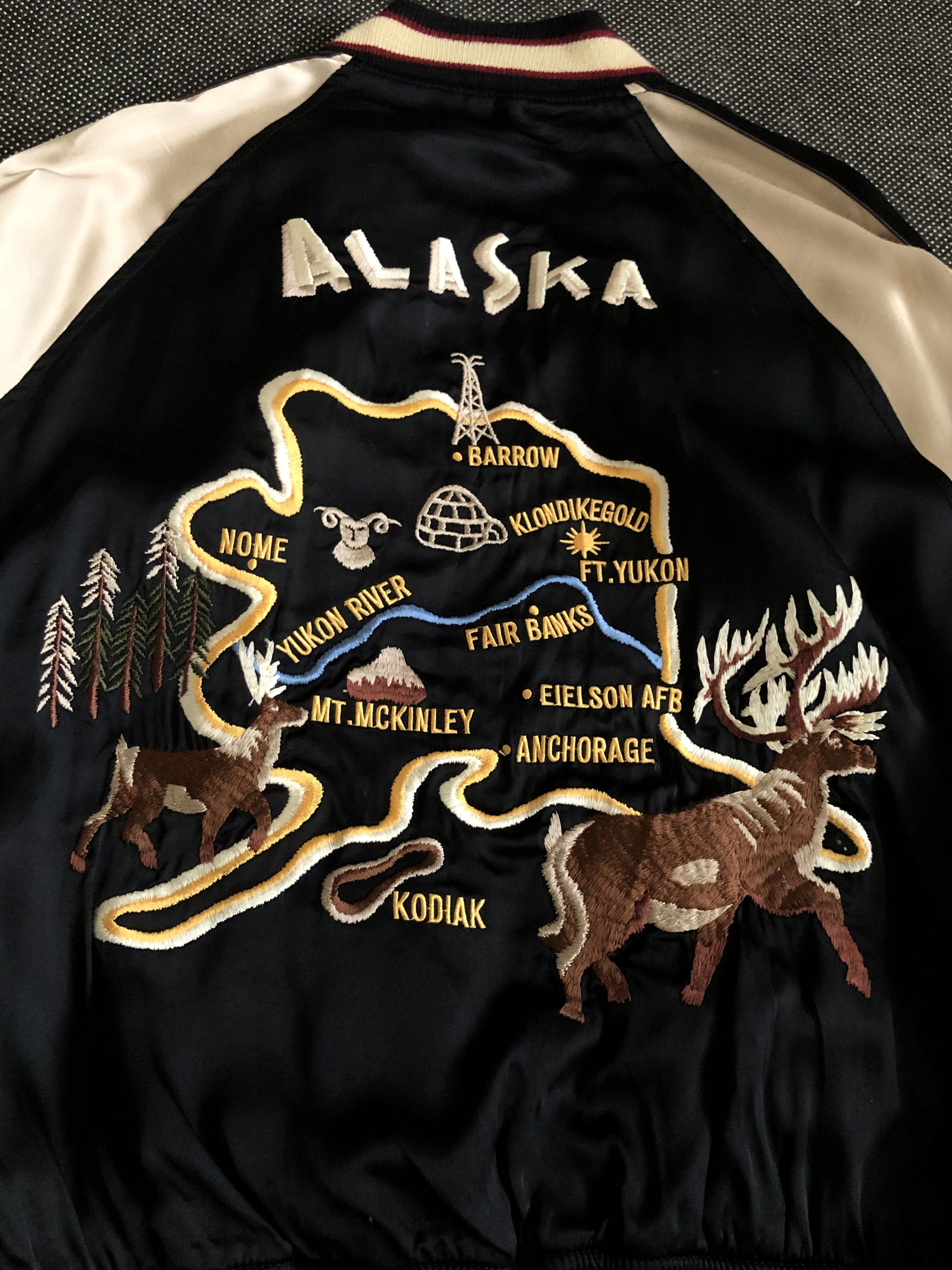 Japanese Brand RARE🔥HOUSTON JAPAN ALASKA MOTIVES REVERSIBLE SUKAJAN JACKET Size US M / EU 48-50 / 2 - 9 Thumbnail
