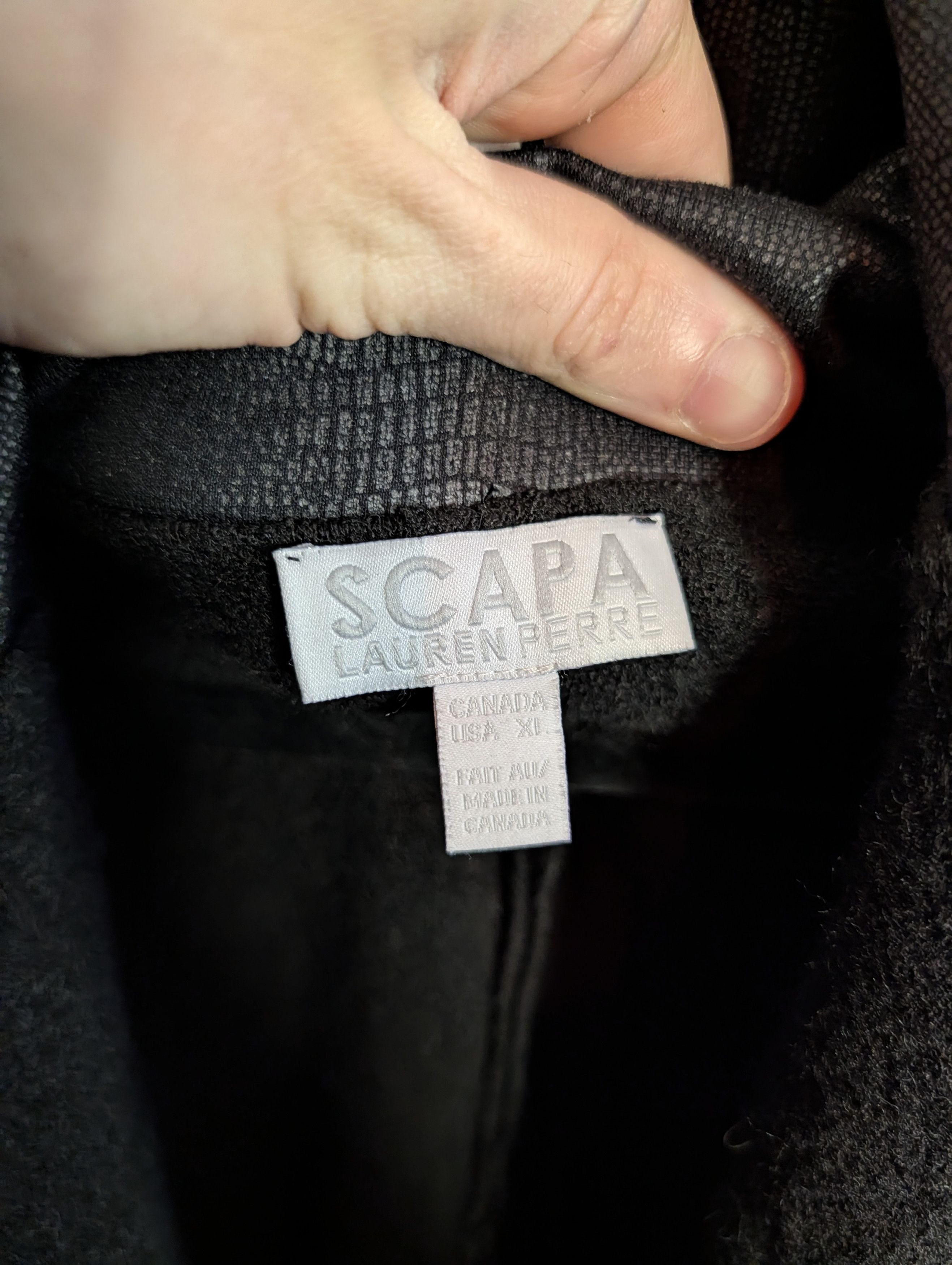 Scapa Sports SCAPA Lauren Perre black knit belted alligator cardigan Size XL / US 12-14 / IT 48-50 - 11 Thumbnail