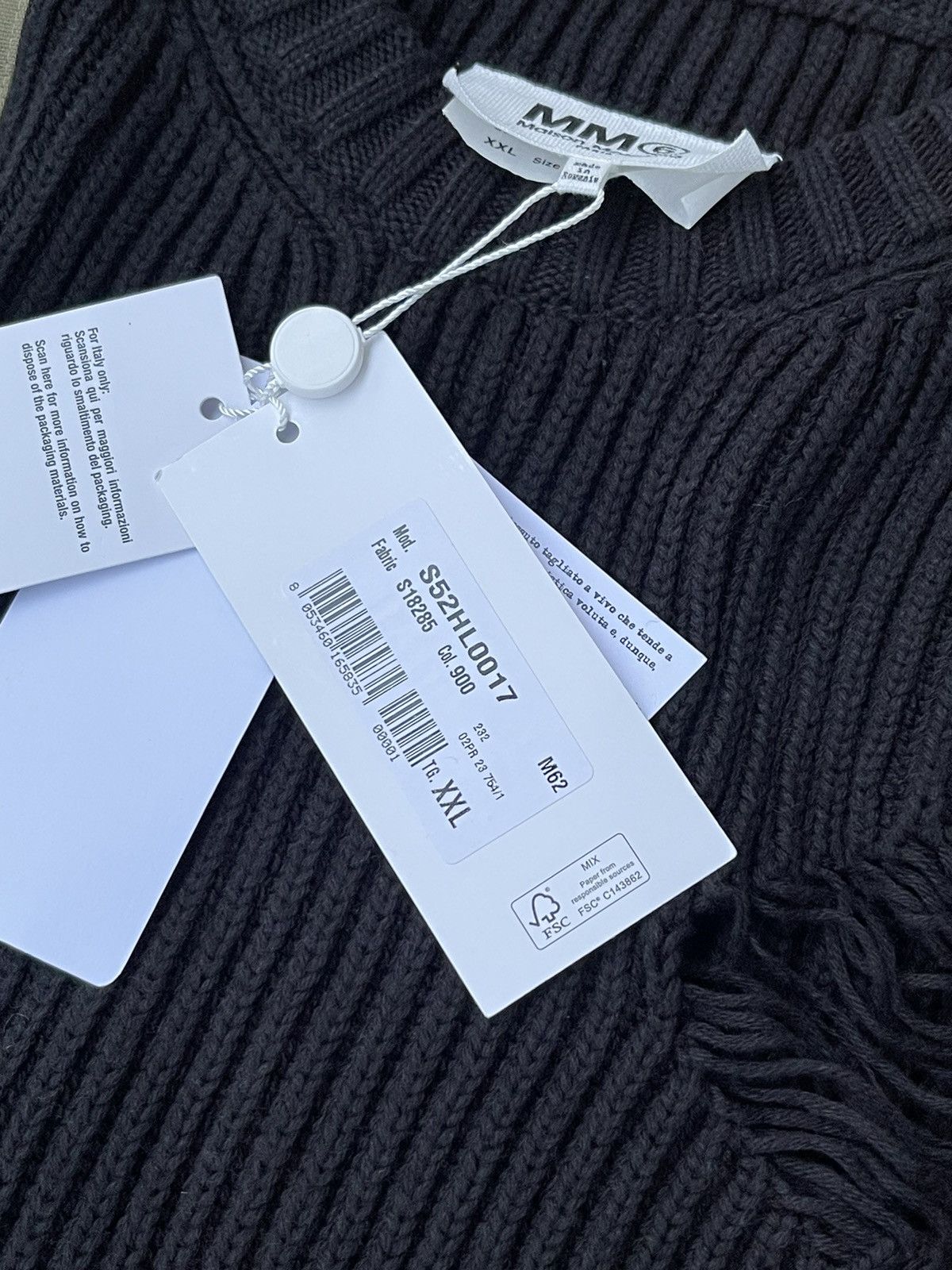 Maison Margiela !DS! SS23 Maison Margiela Distressed Black Knitted Sweater Size XXL / US 16-18 / IT 52-54 - 22 Thumbnail