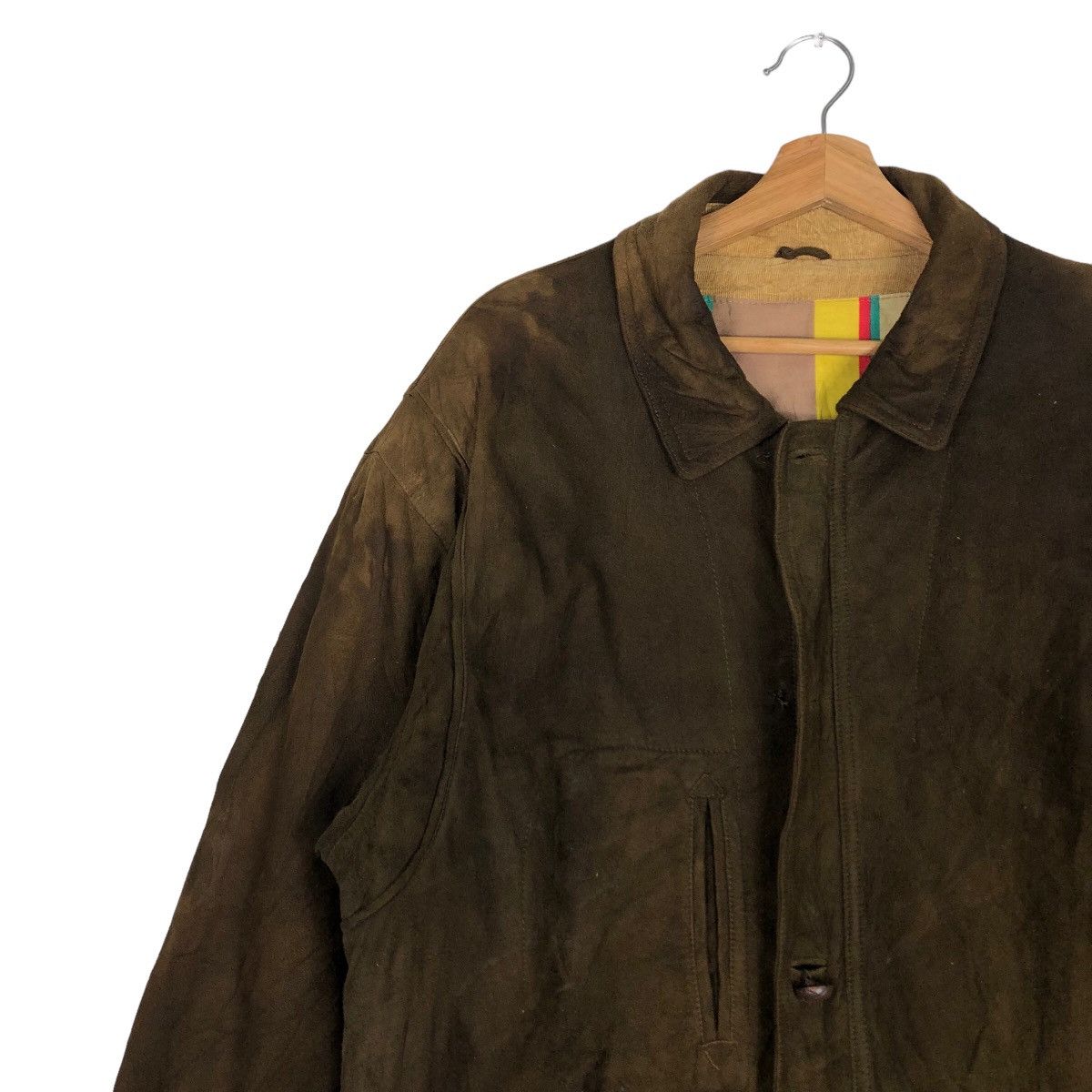 Japanese Brand 🔥Vintage Leather Jacket Rare Papas Issey Miyake Japan Size US M / EU 48-50 / 2 - 8 Thumbnail