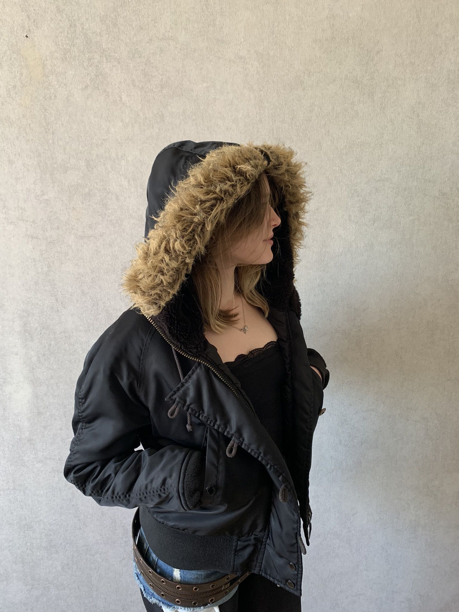 Schott Rare SCHOTT N2-B Zip Fur Alaska Bomber Jacket Avant-garde Size XS / US 0-2 / IT 36-38 - 3 Thumbnail