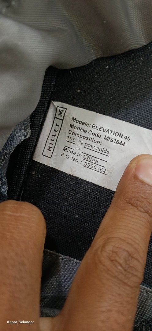 Japanese Brand Millet elevation 40 hiking travel backpack Size ONE SIZE - 10 Thumbnail